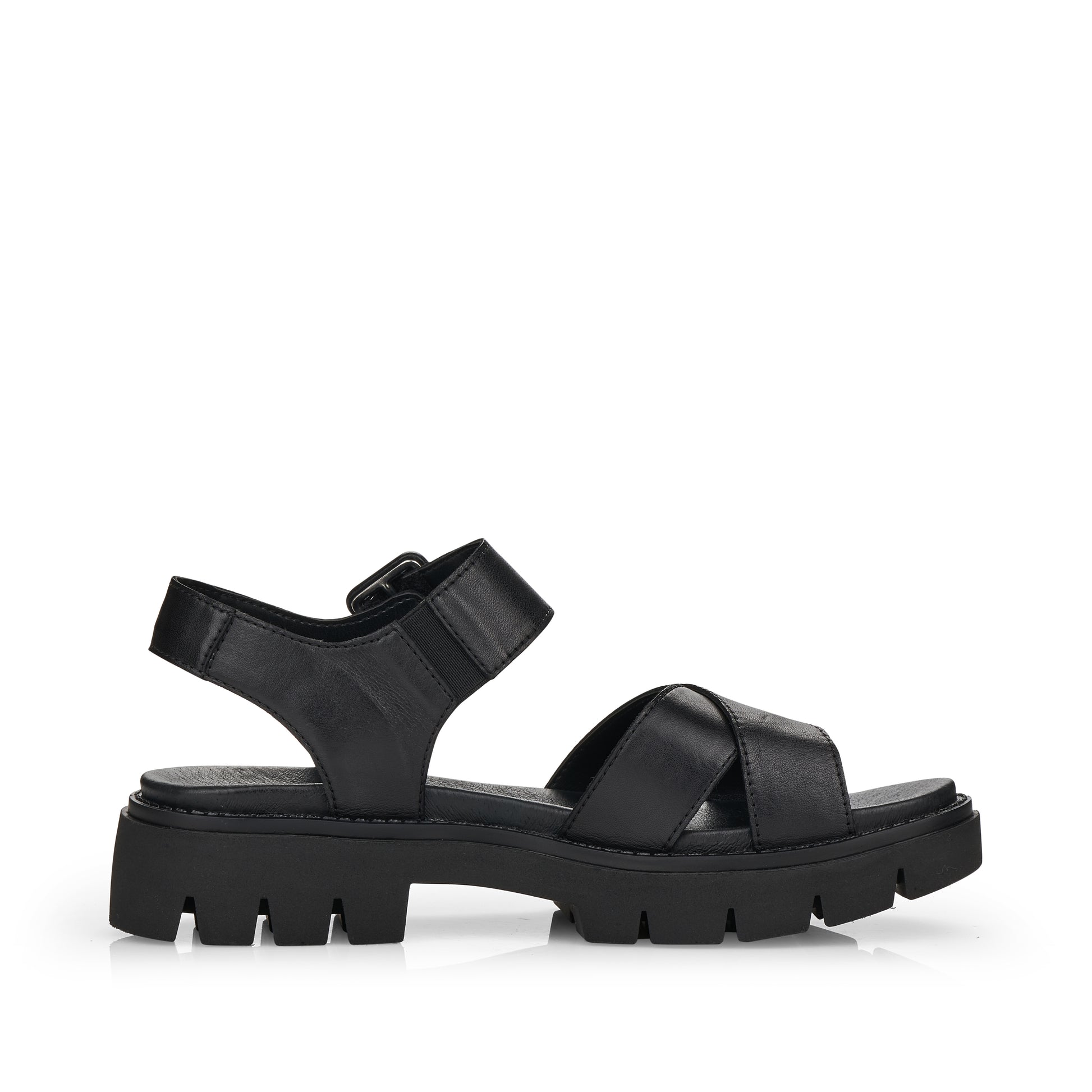 Black Hook & Loop Sandals for Women | Remonte D7950-00