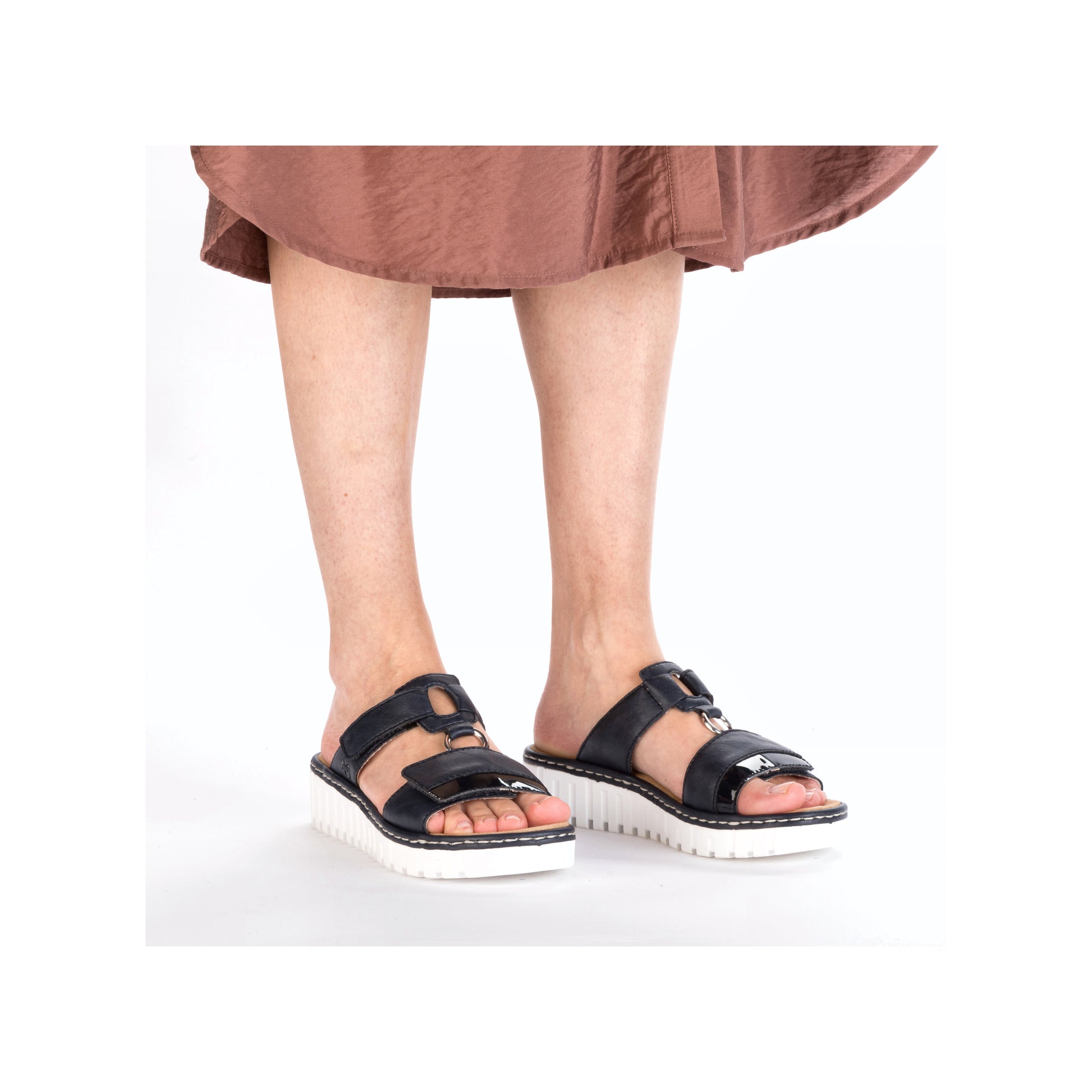 Blue Hook & Loop Sandals for Women | Rieker V1396-14
