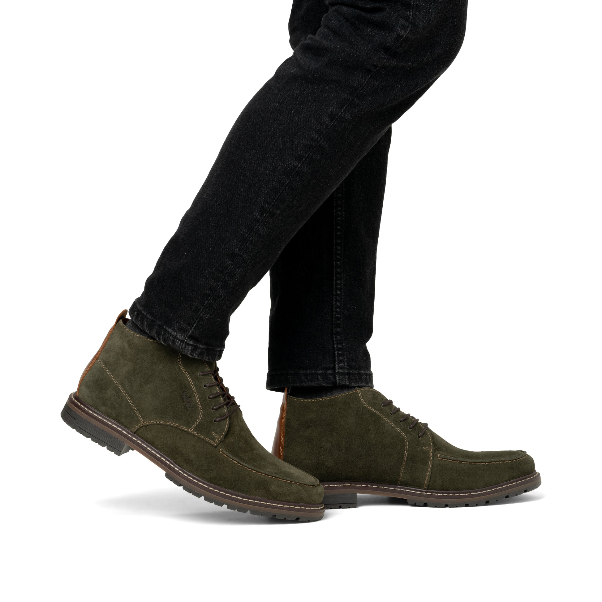 Green Elasticated Boots for Men | Rieker 13700-54