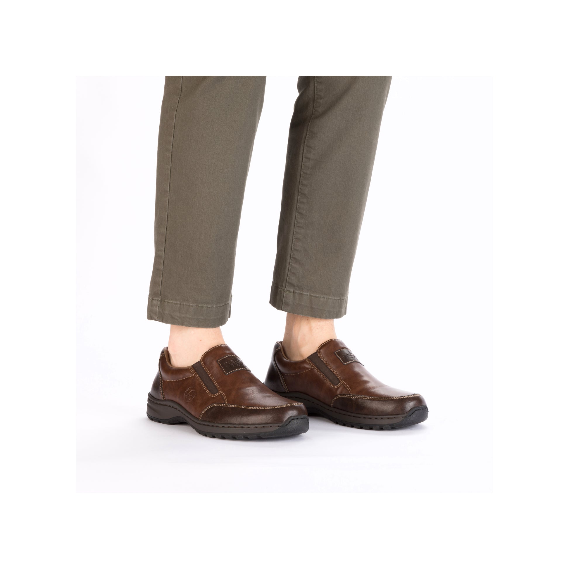 Brown Elasticated Shoes for Men | Rieker 03354-26
