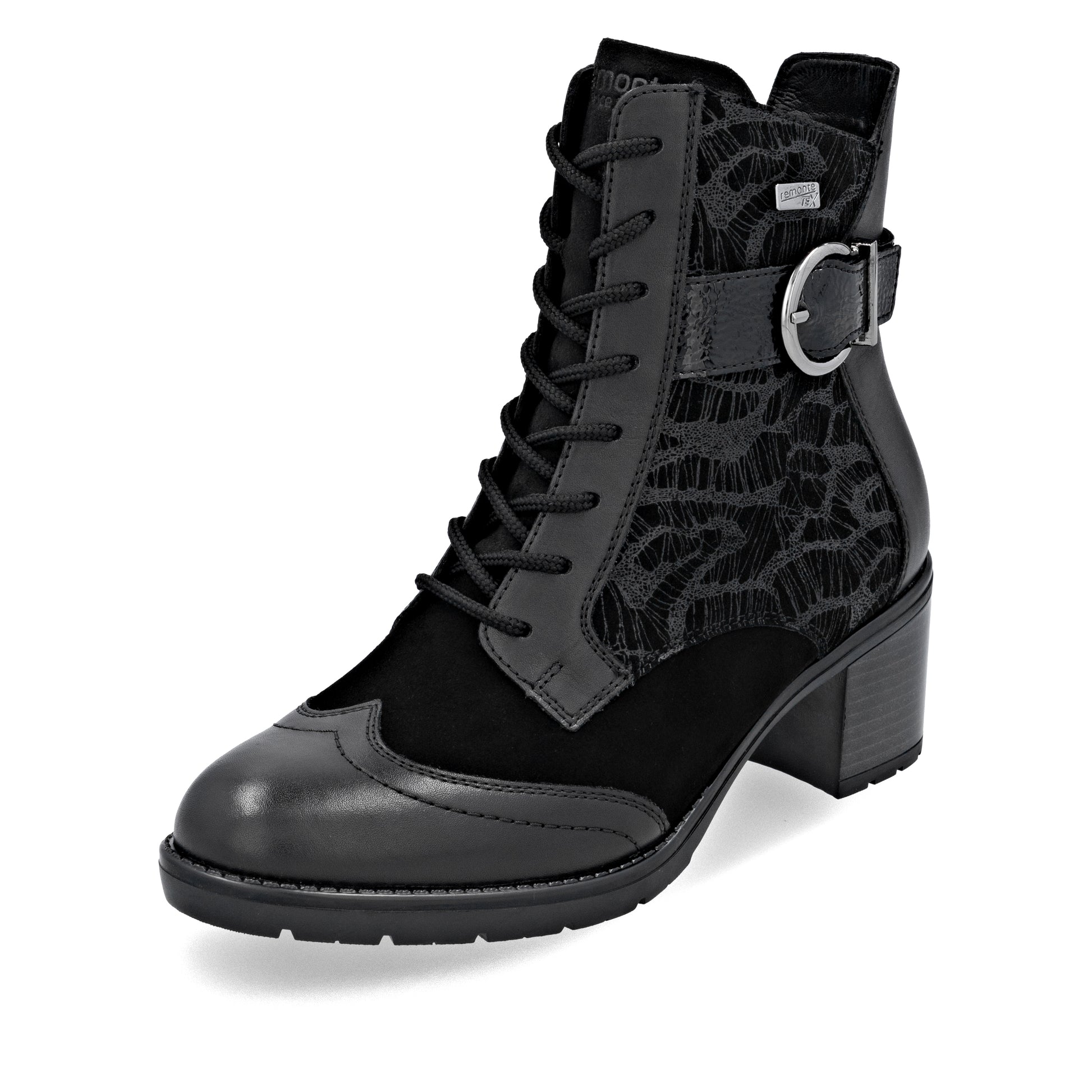 Black Zip Boots for Women | Remonte D2A77-02