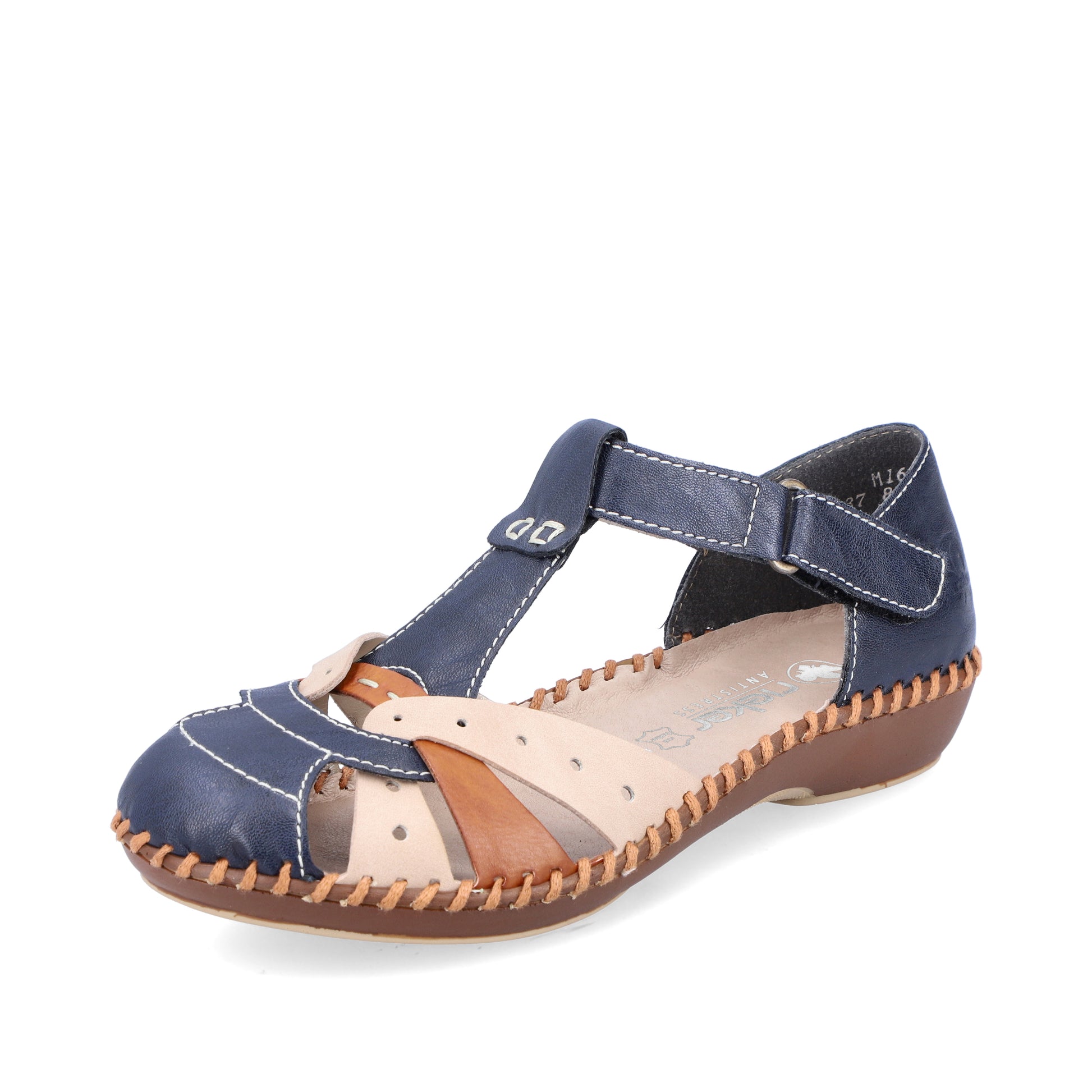 Blue Hook & Loop Shoes for Women | Rieker M1655-14