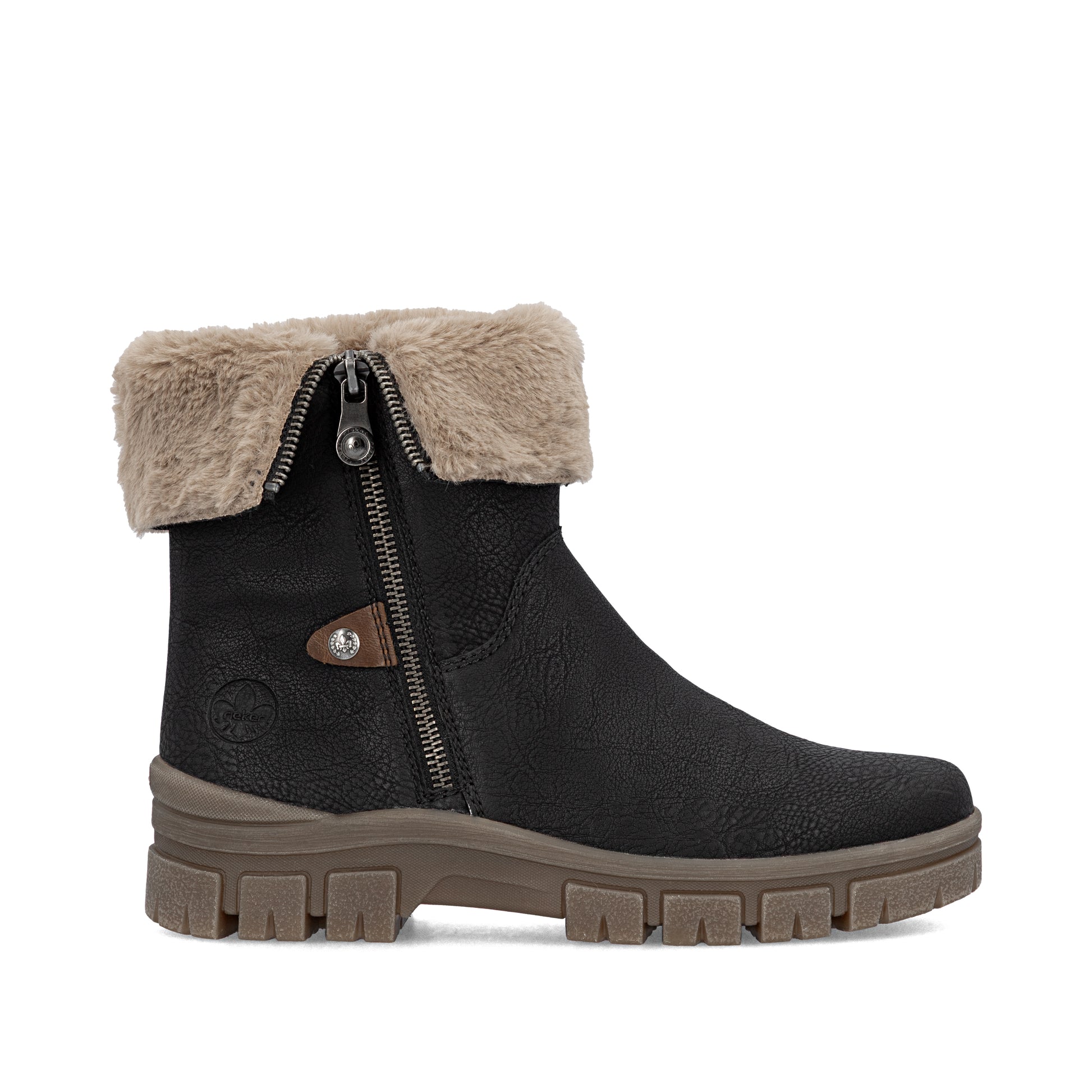 Black Zip Boots for Women | Rieker Z1182-00