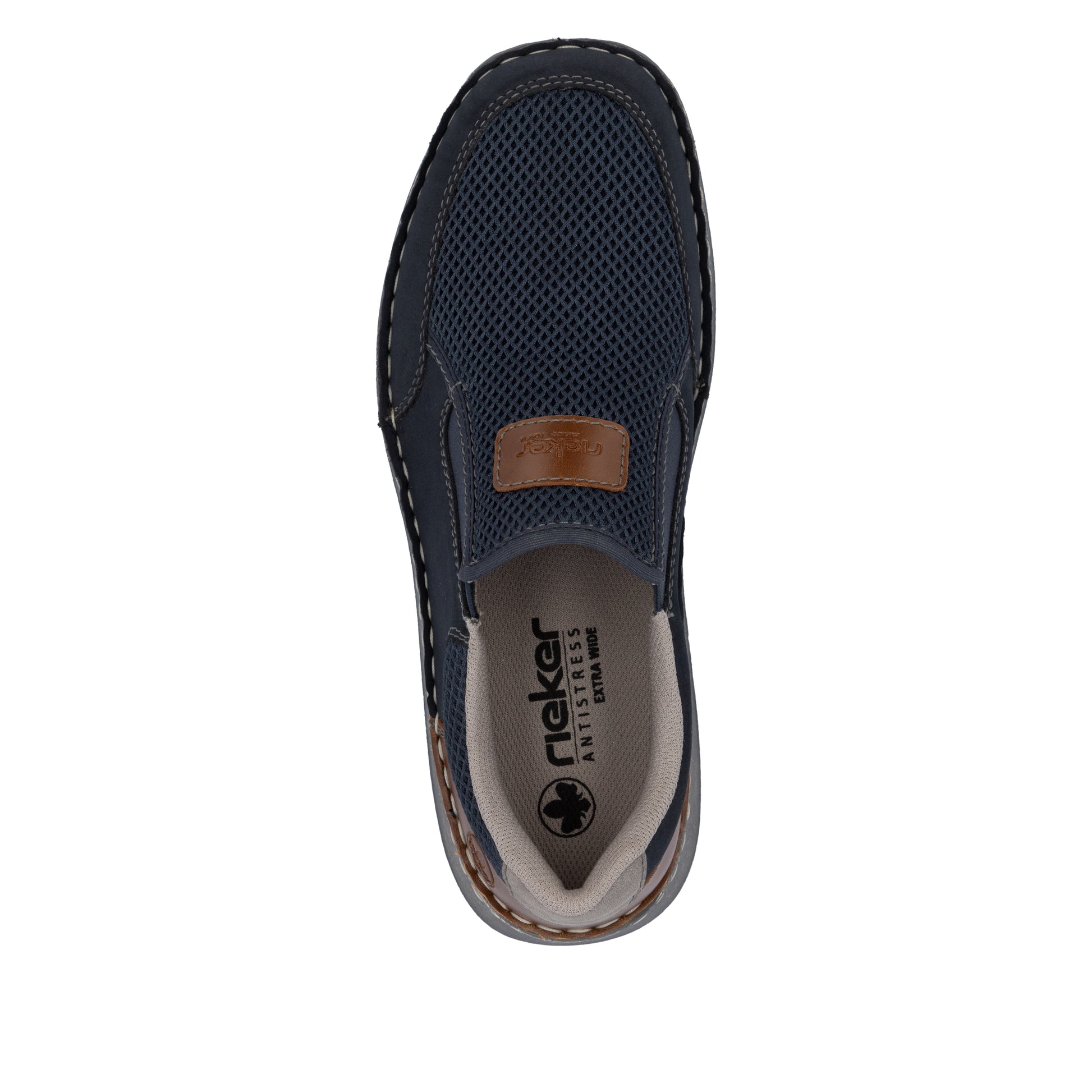 Blue Elasticated Shoes for Men | Rieker 03053-14