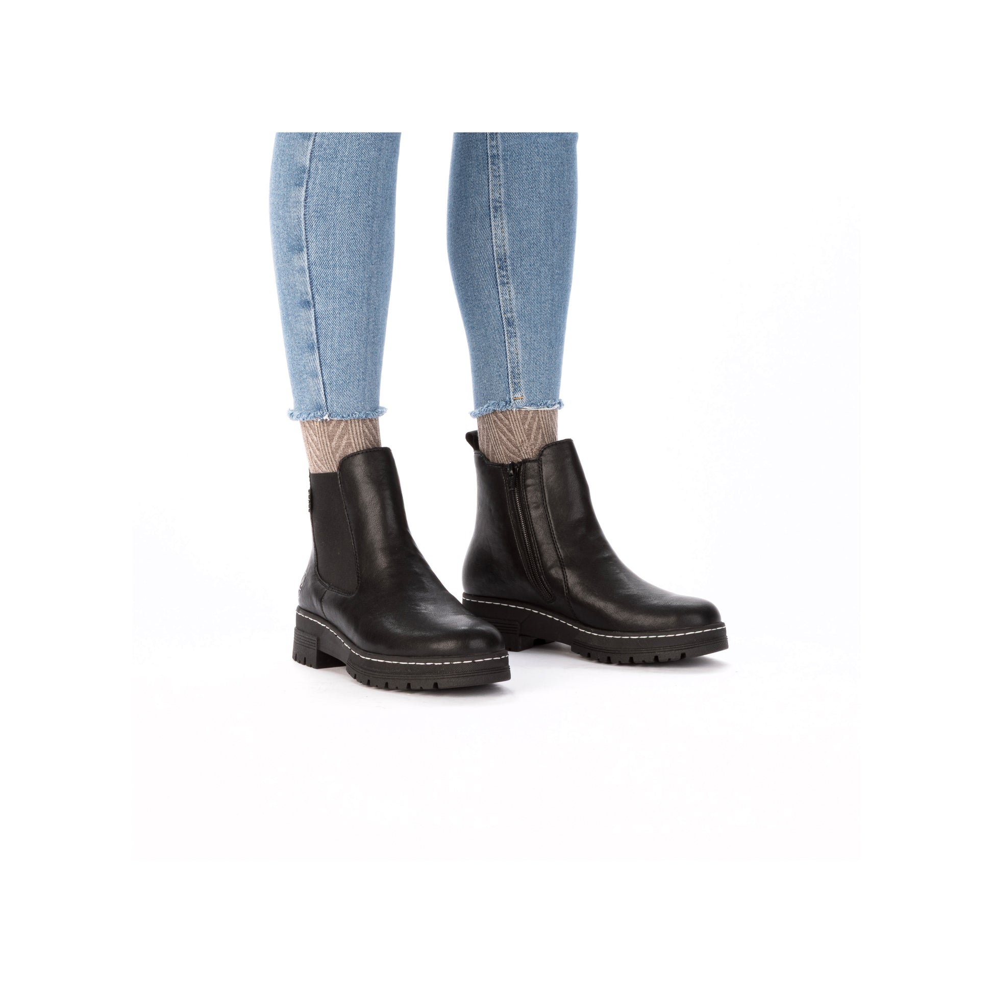 Black Zip Boots for Women | Rieker 73892-00