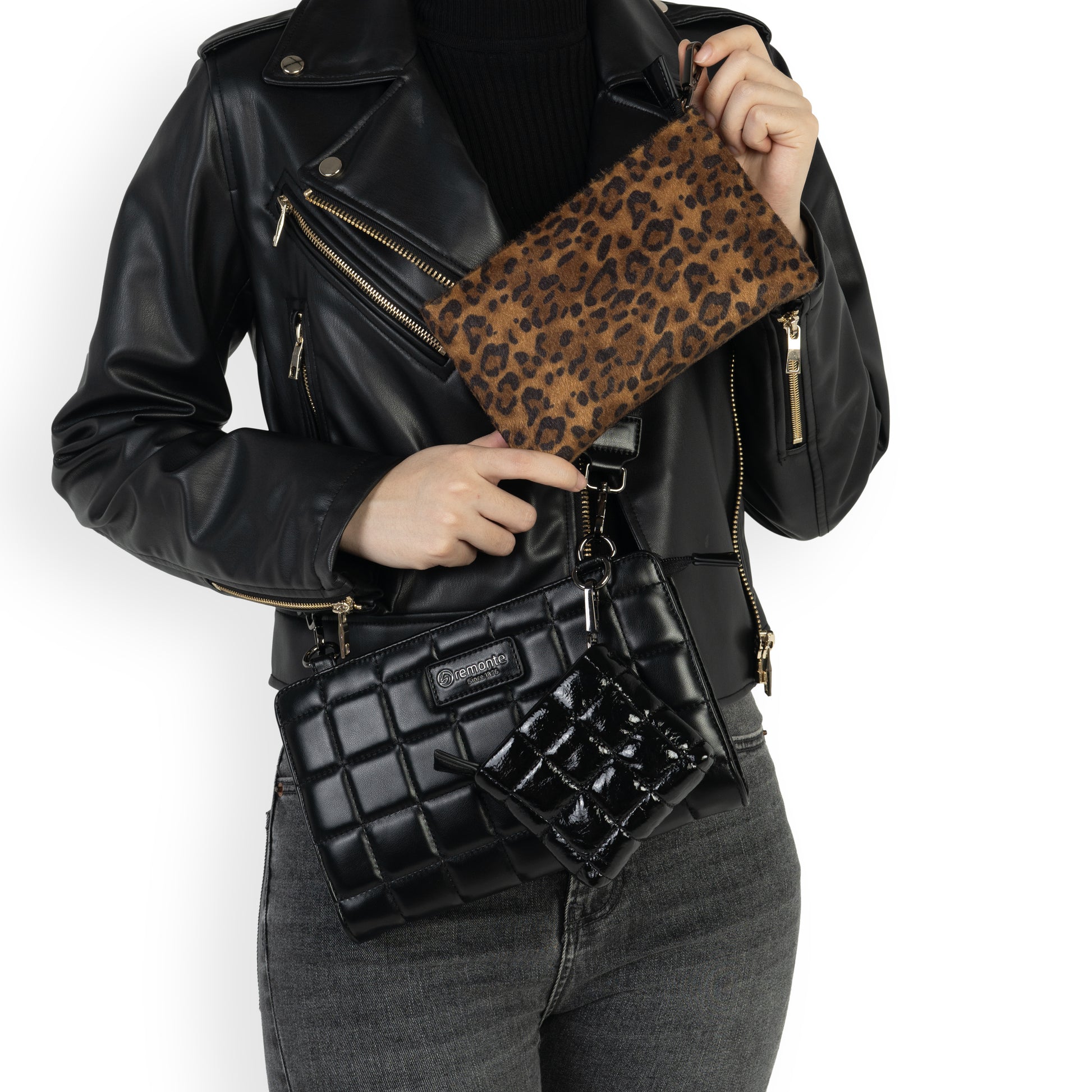 Black Zip Bags for Women | Remonte Q0649-01