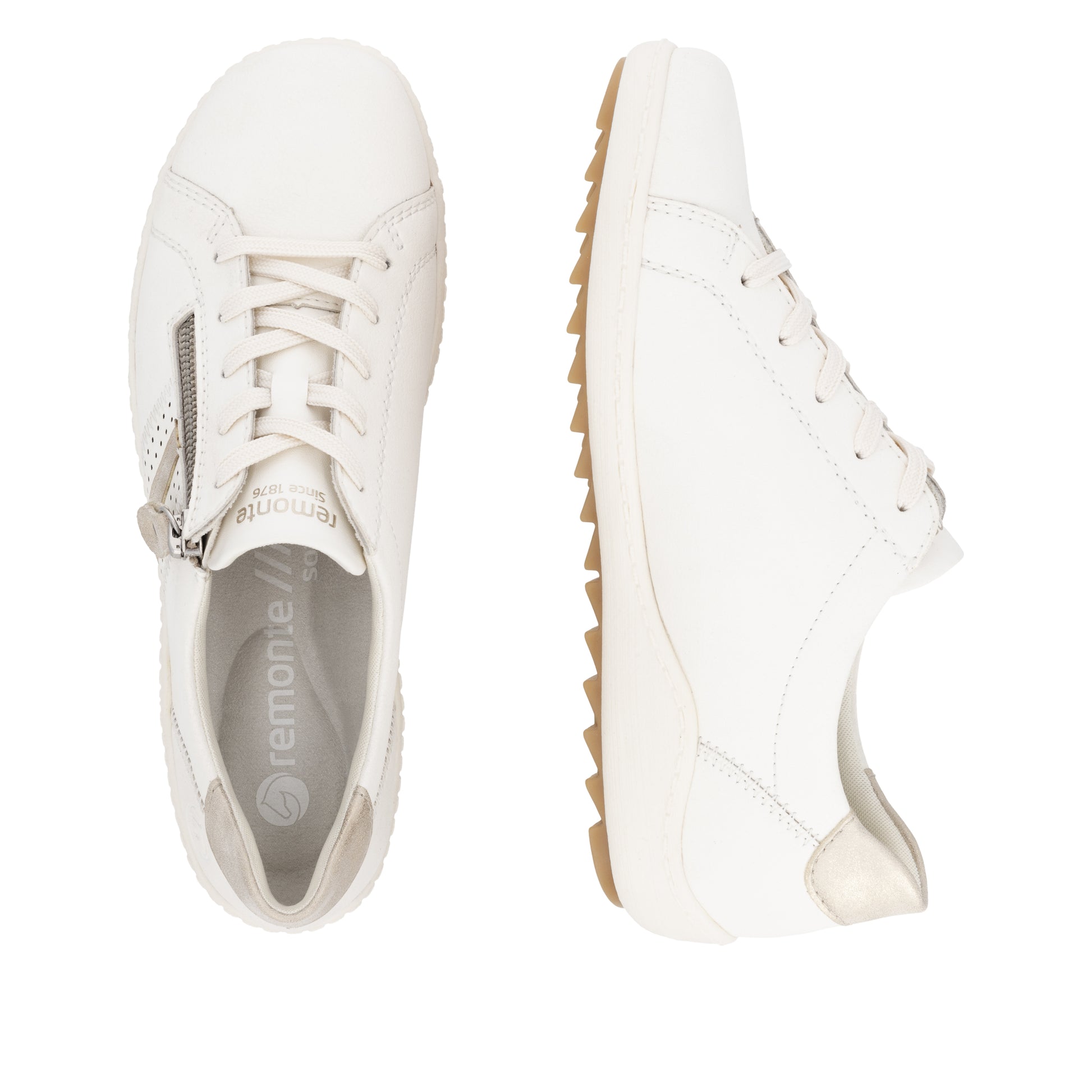 White Zip Shoes for Women | Remonte R1432-80