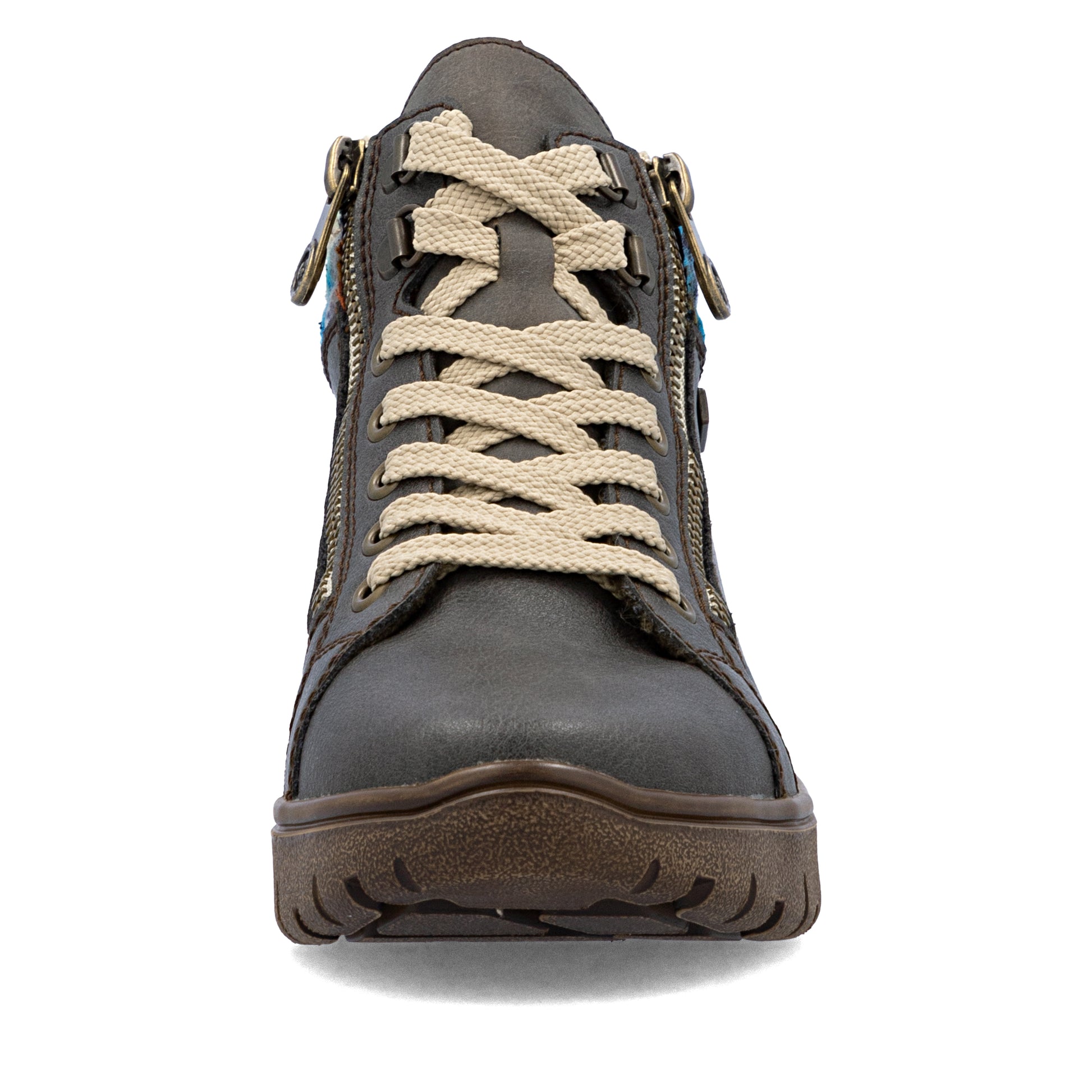 Grey Zip Boots for Women | Rieker N1305-45