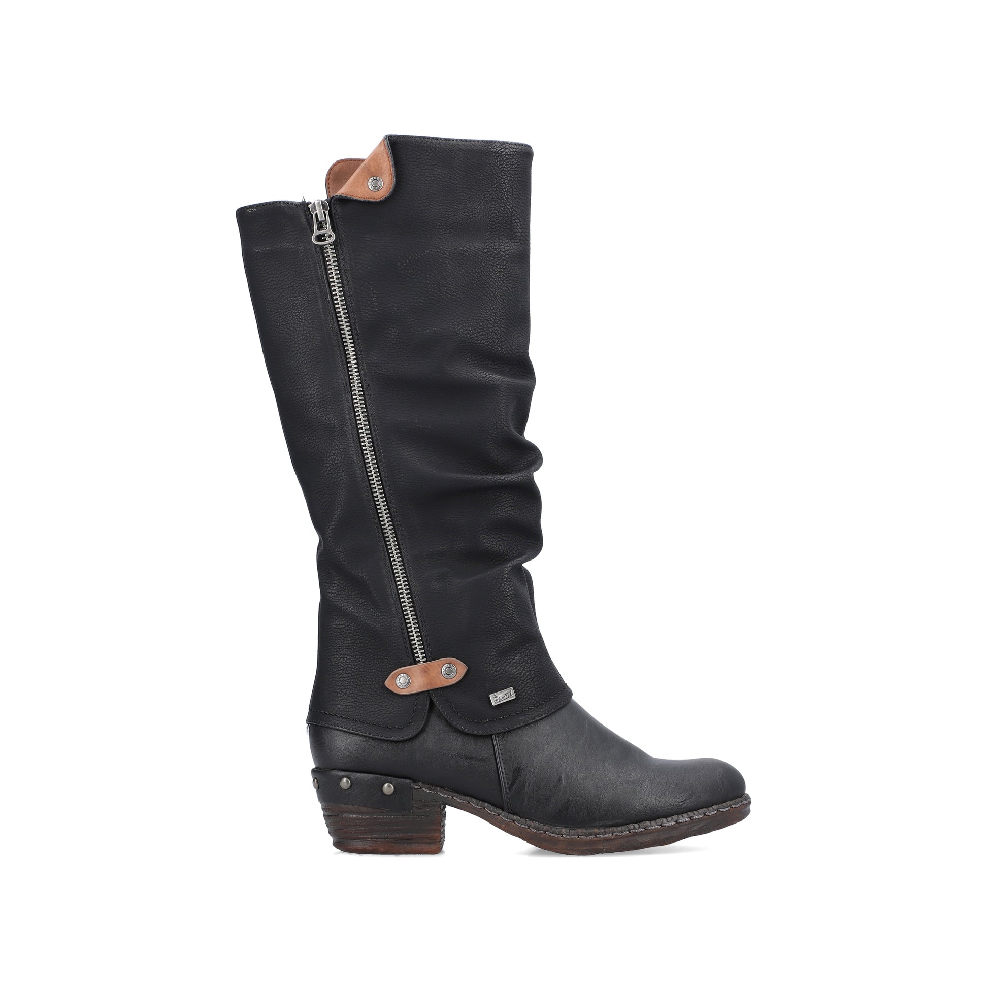 Black Zip Boots for Women | Rieker 93655-00