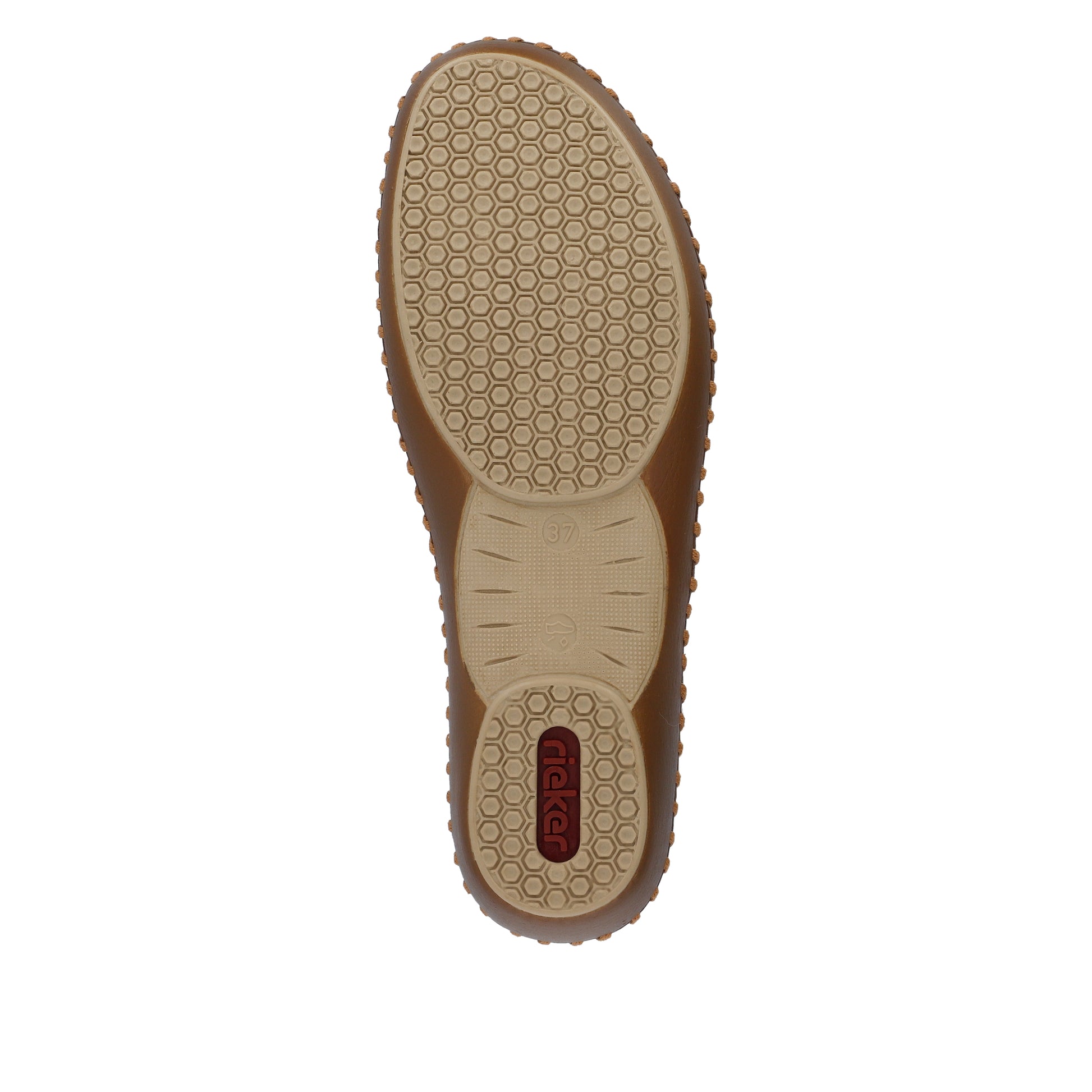 Beige Hook & Loop Shoes for Women | Rieker M1655-61