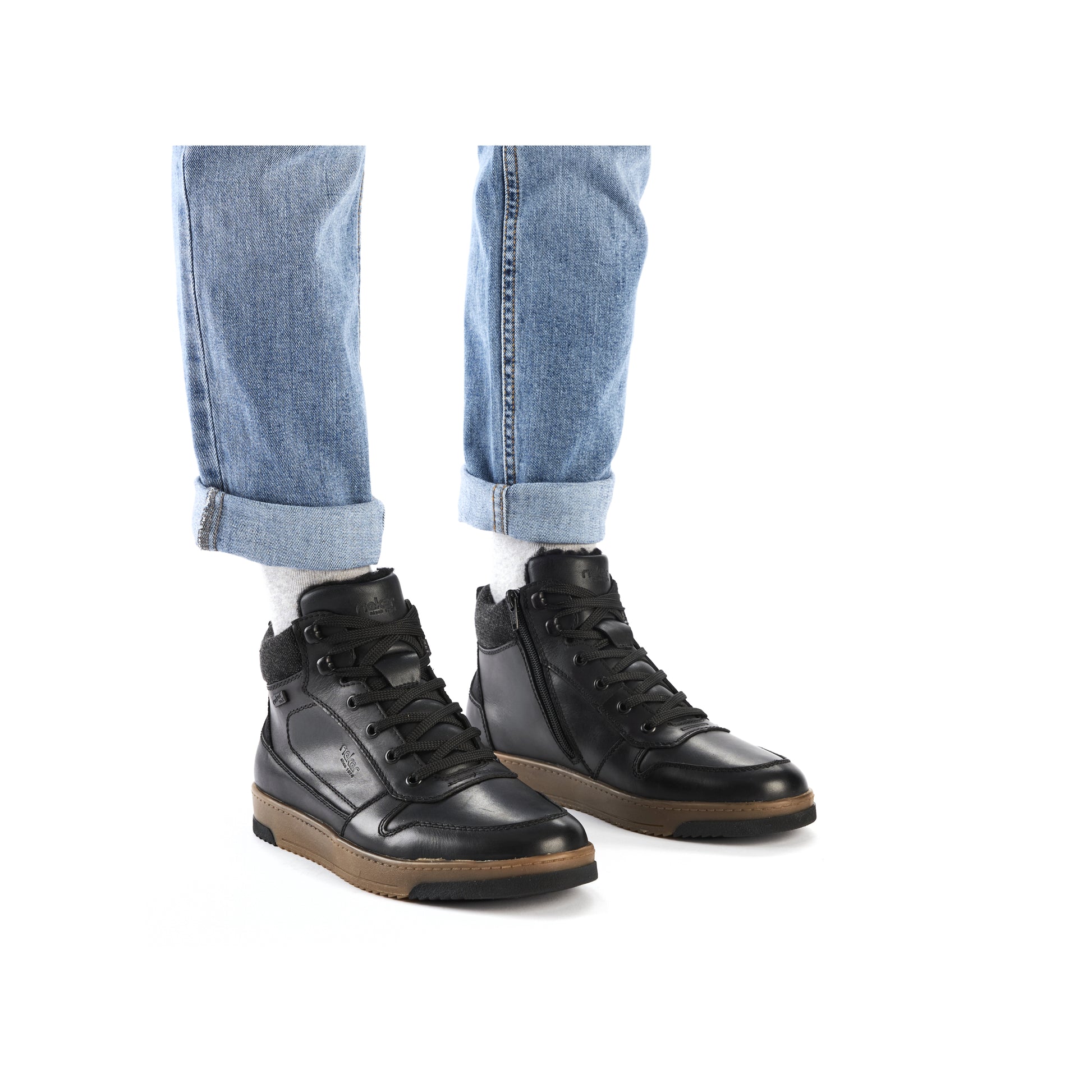 Black Zip Boots for Men | Rieker 17530-00