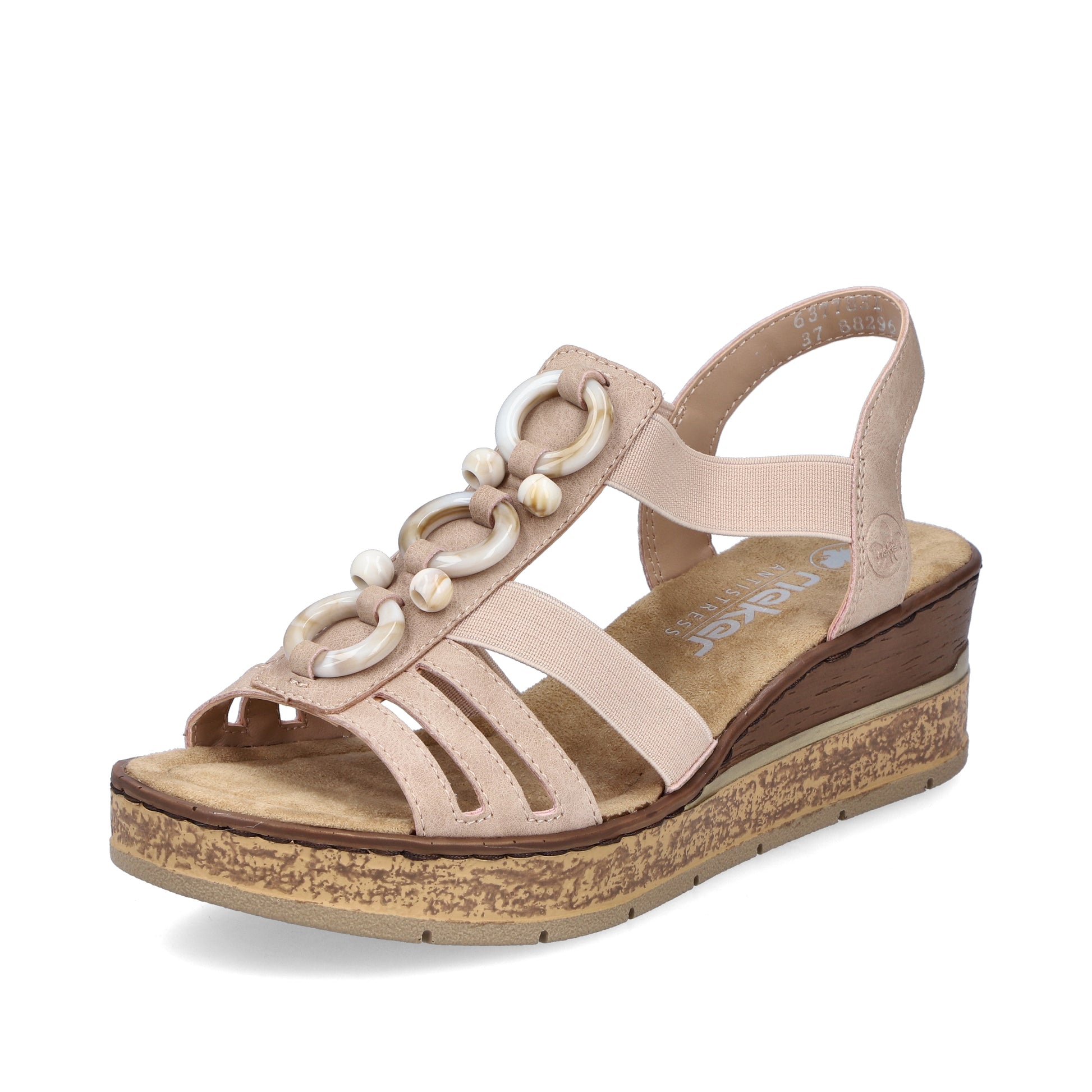 Pink Elasticated Sandals for Women | Rieker 63778-31