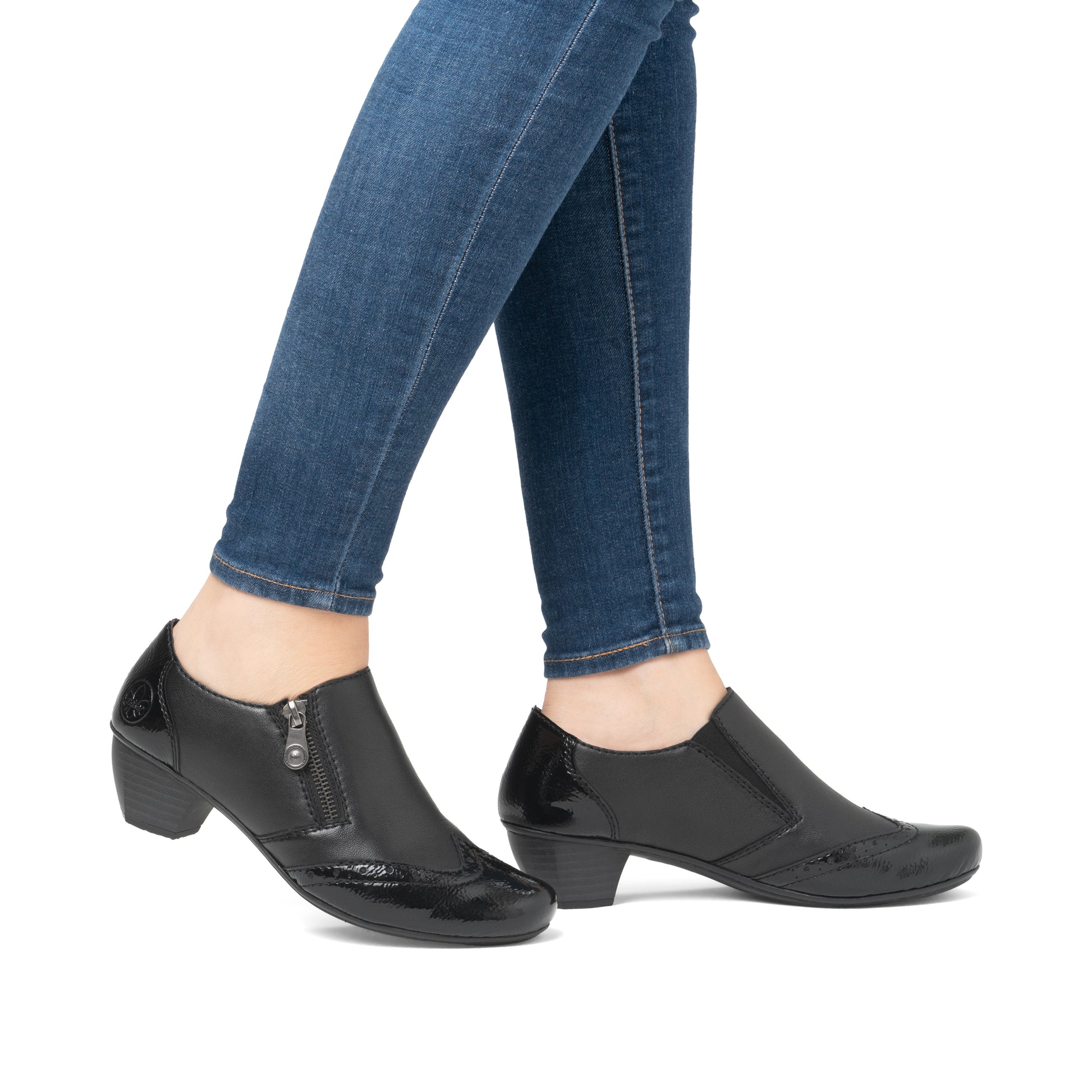 Black Zip Shoes for Women | Rieker 41757-00