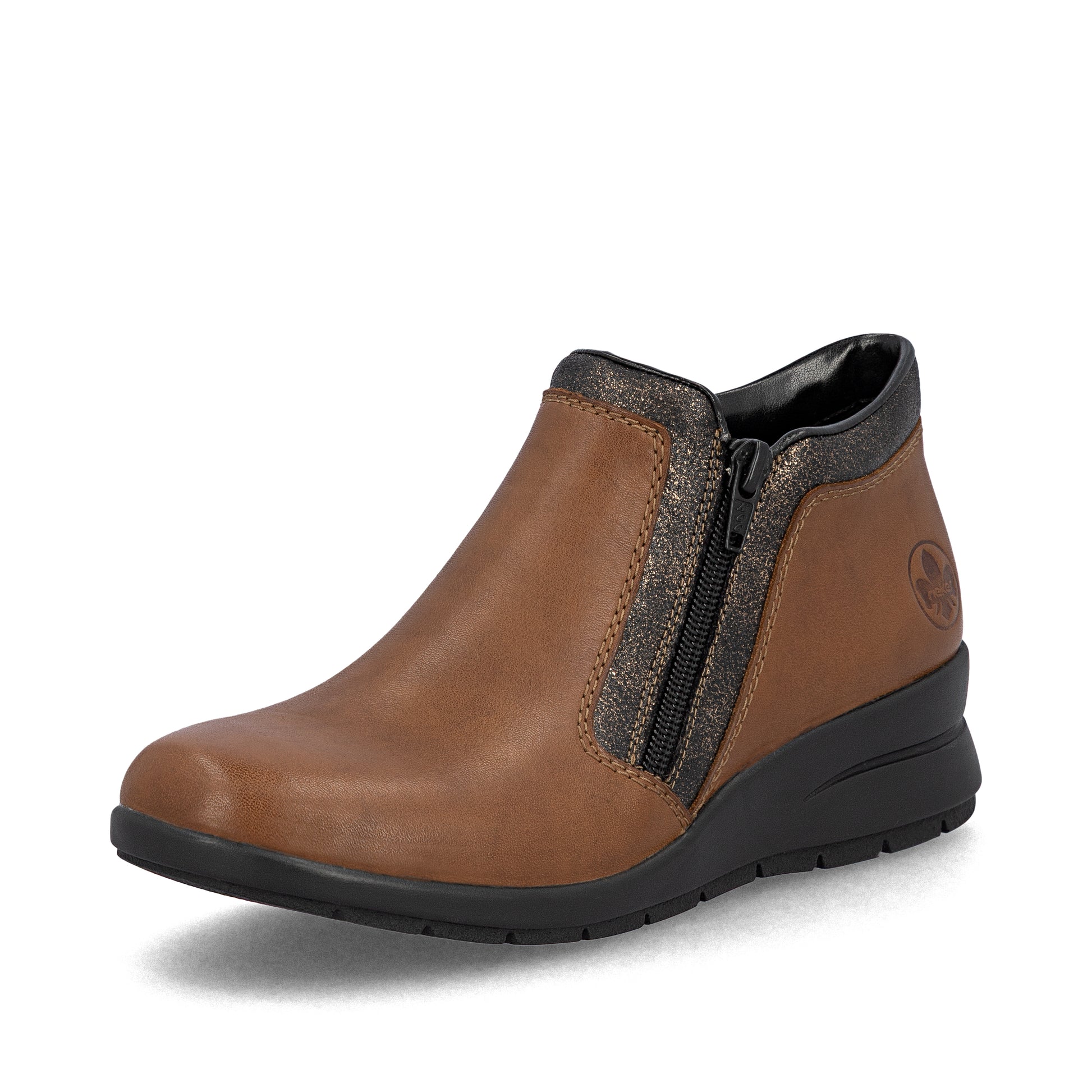 Brown Zip Boots for Women | Rieker L4883-24