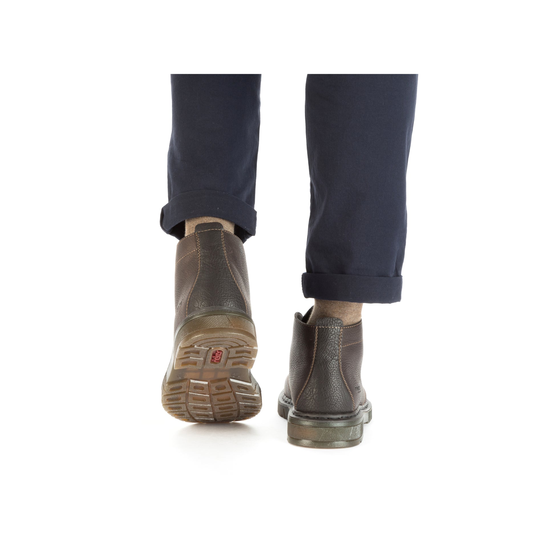 Brown Elasticated Boots for Men | Rieker 31640-25