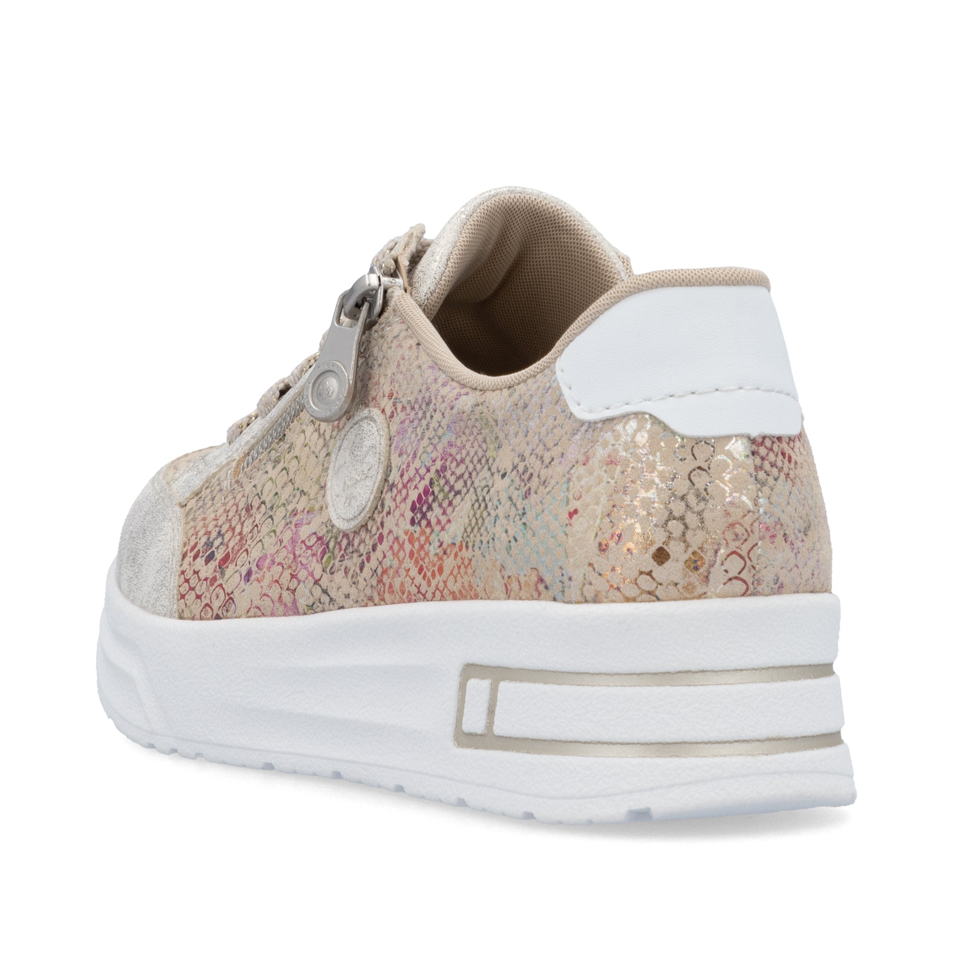 Beige Zip Shoes for Women | Rieker N8103-60