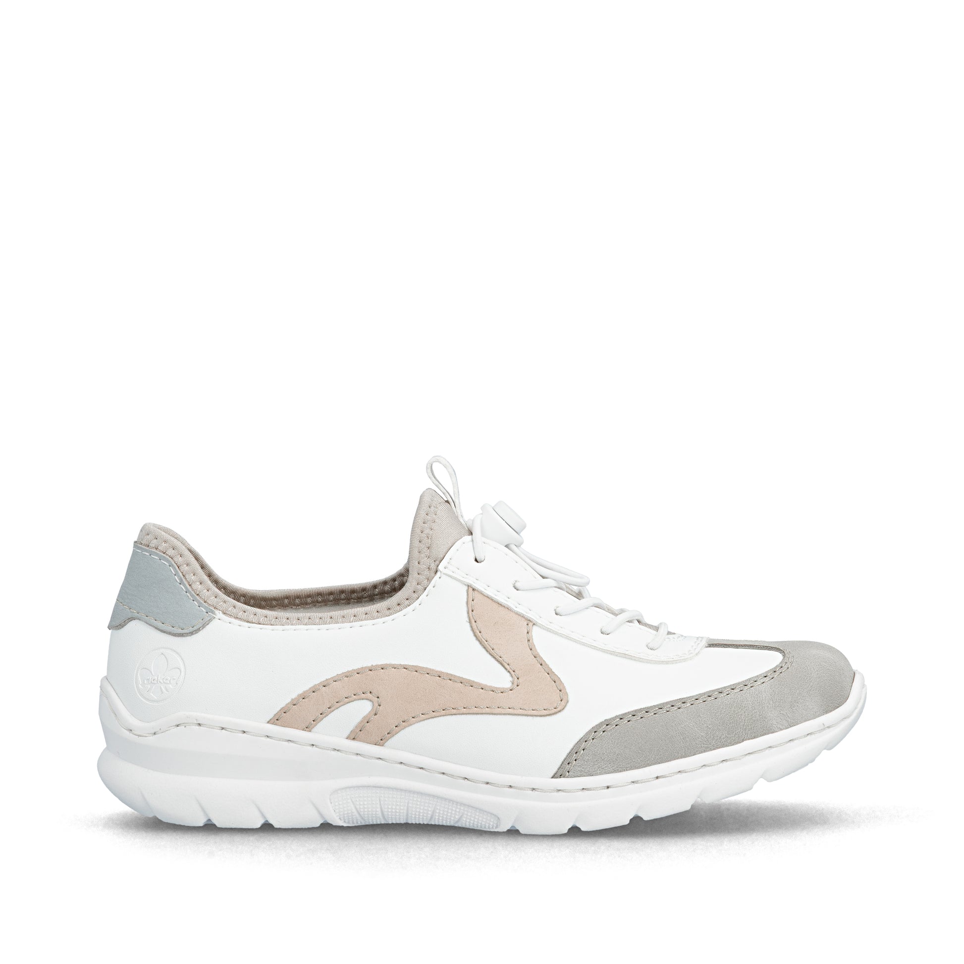 White Elasticated Shoes for Women | Rieker L32G9-80