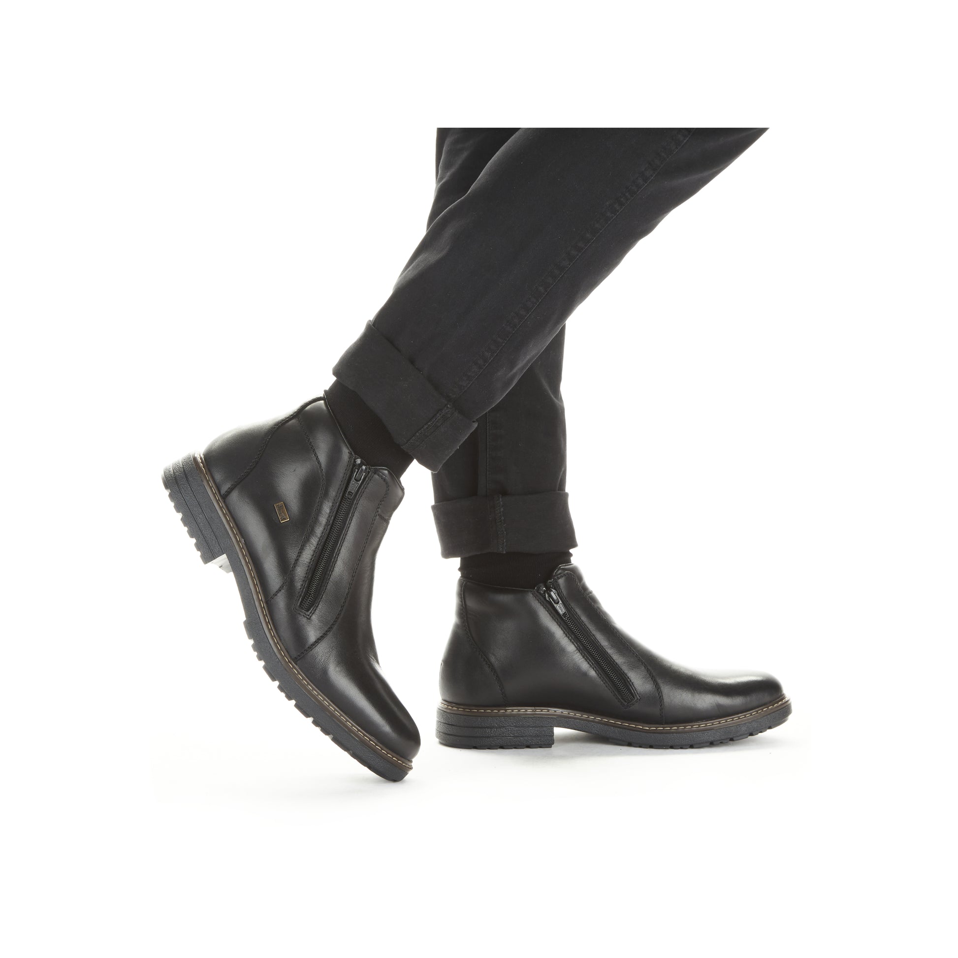 Black Zip Boots for Men | Rieker 33160-00