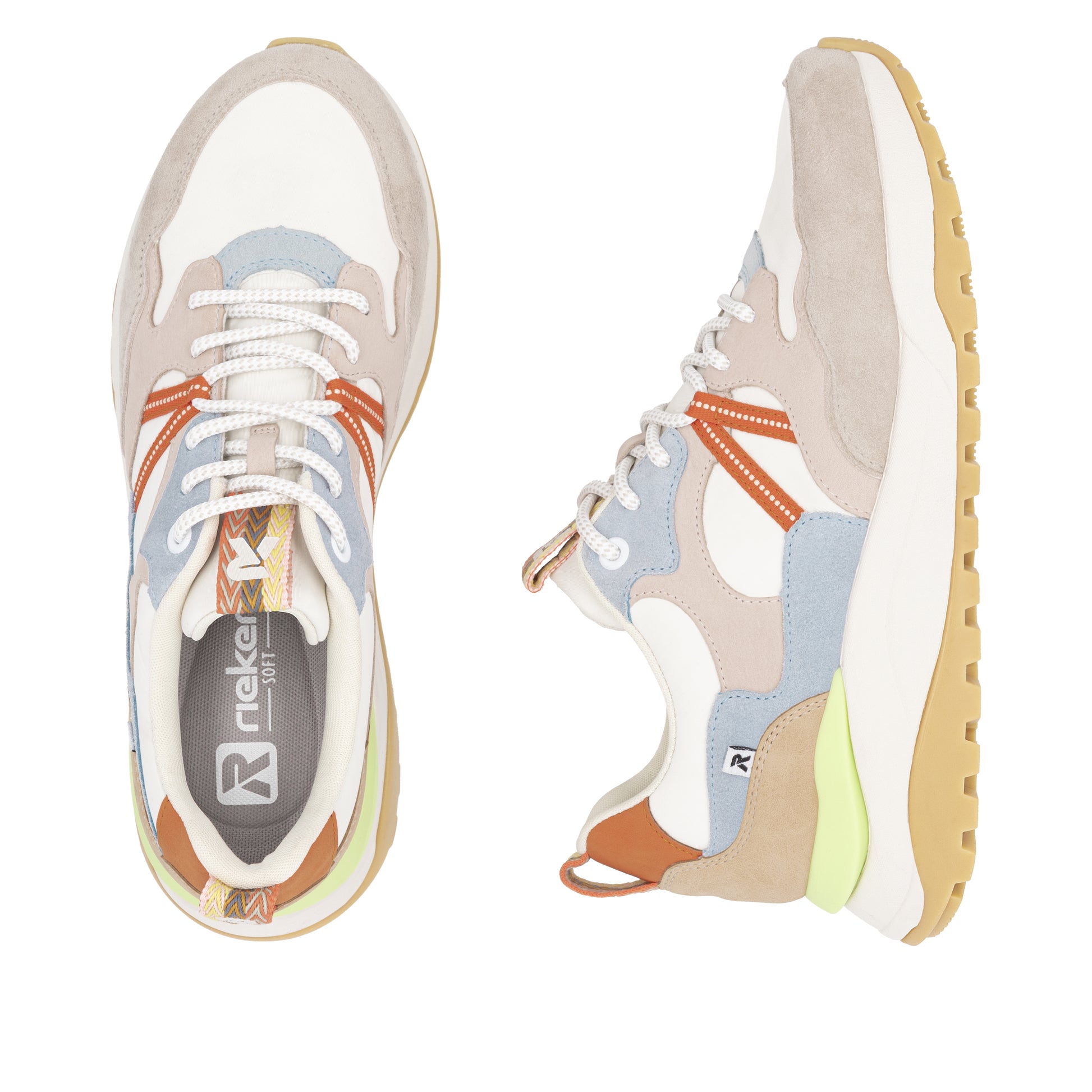 White Elasticated Shoes for Women | Rieker Sport W2501-82