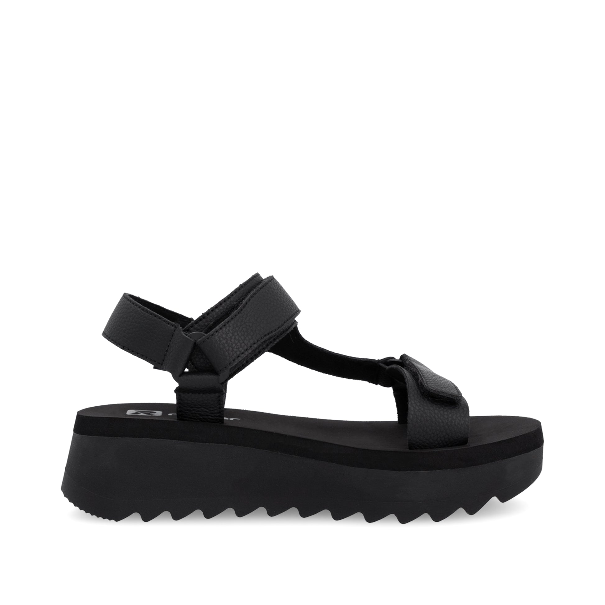 Black Hook & Loop Sandals for Women | Rieker Sport W3051-00