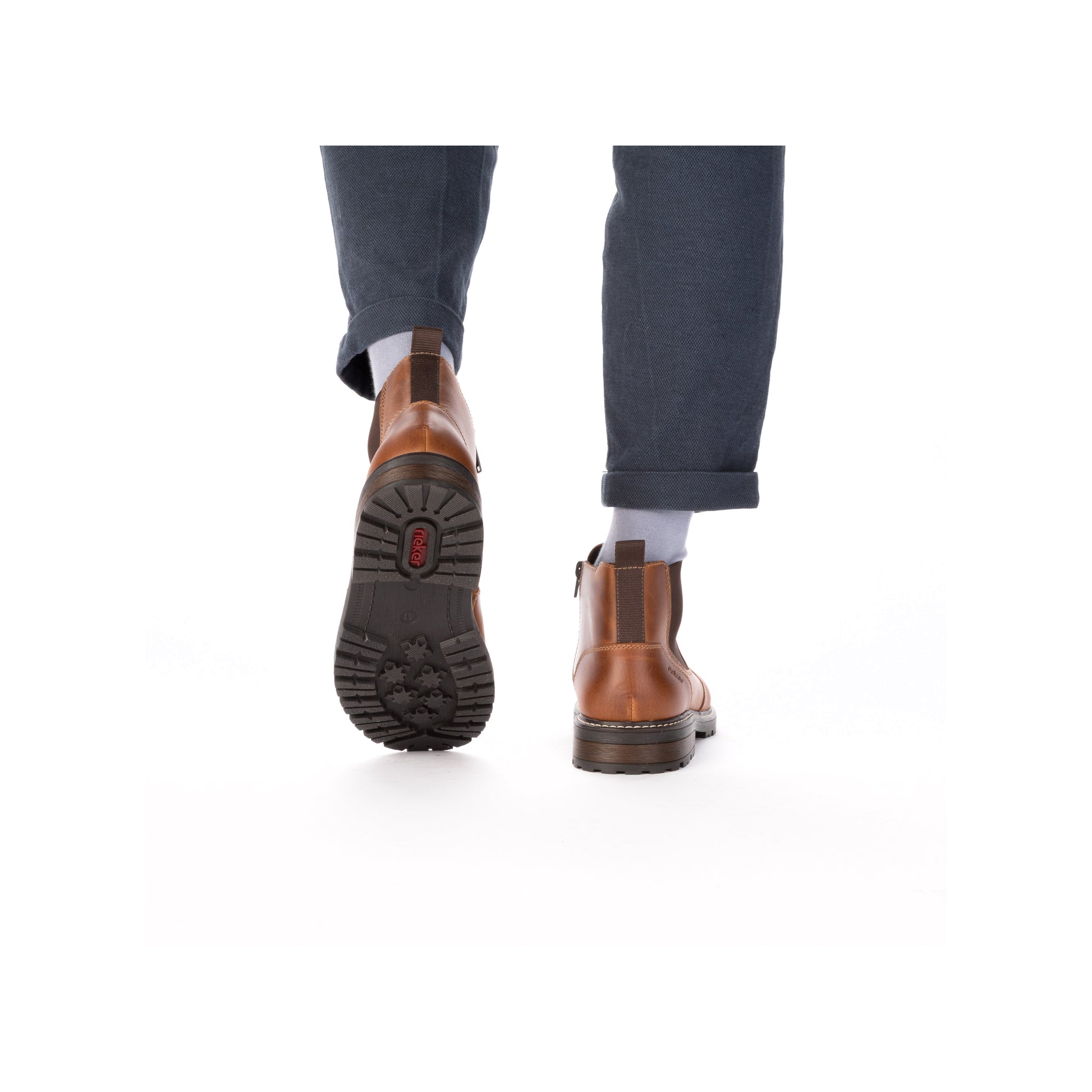 Brown Zip Boots for Men | Rieker 32052-24