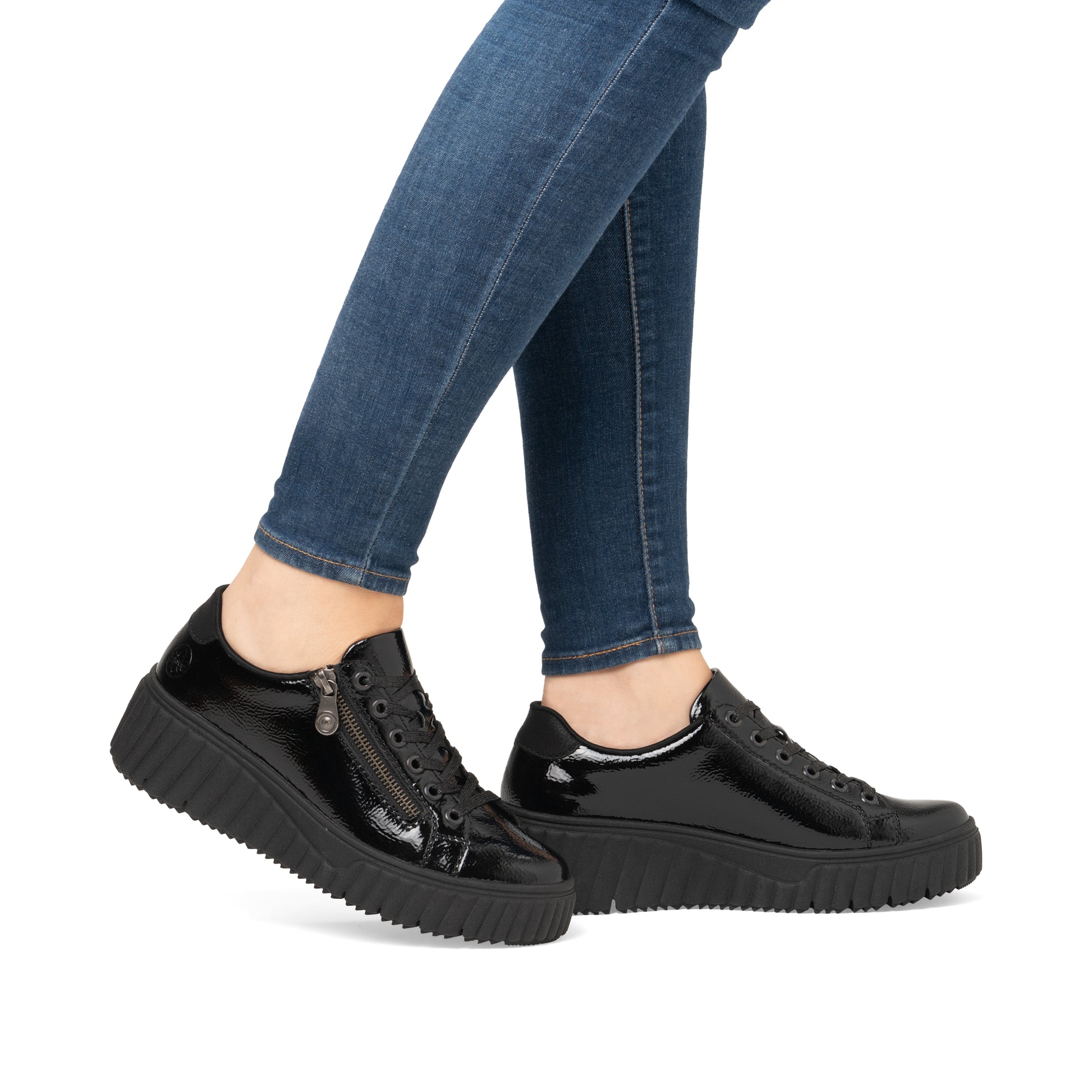 Black Zip Shoes for Women | Rieker N2501-00
