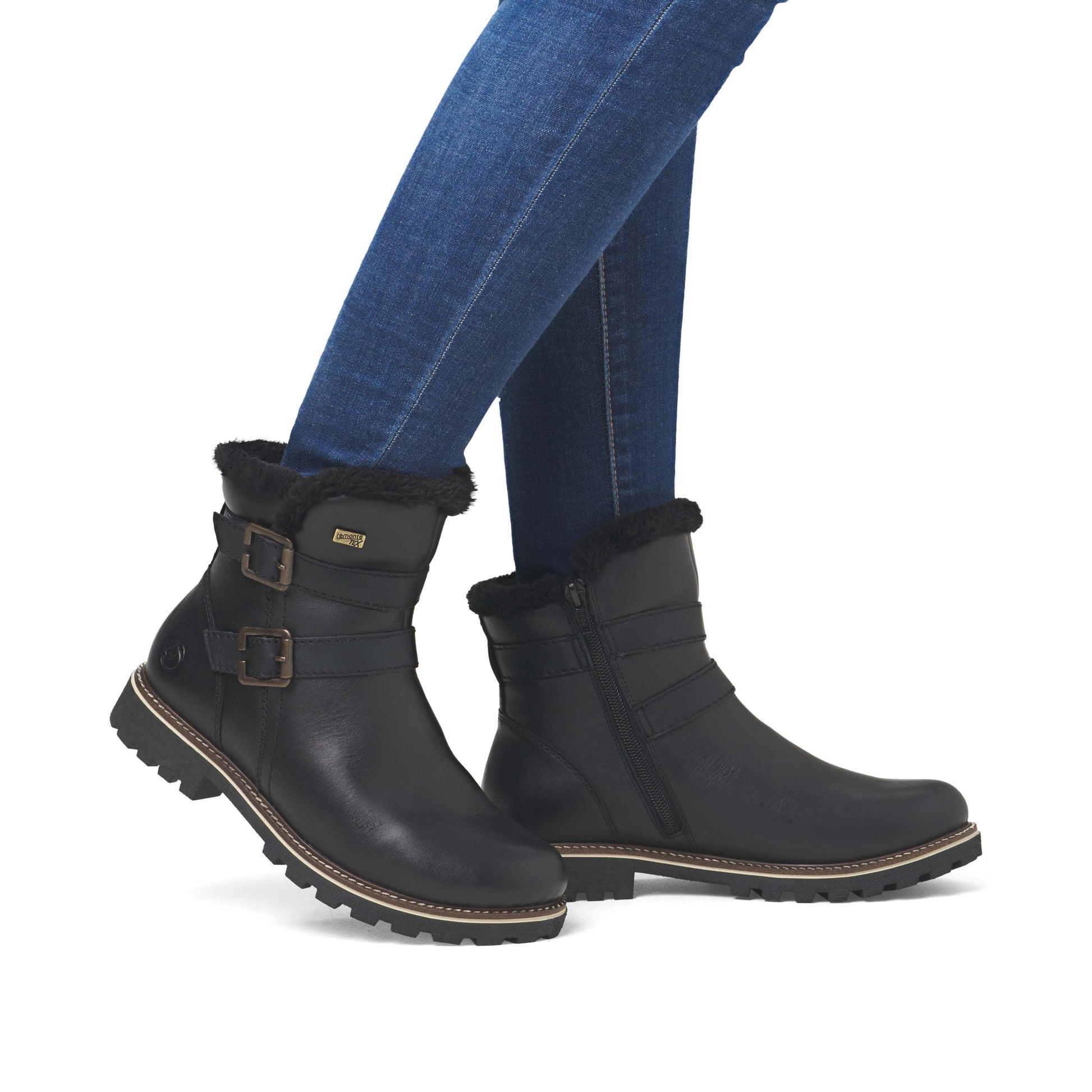 Black Zip Boots for Women | Remonte D8484-00
