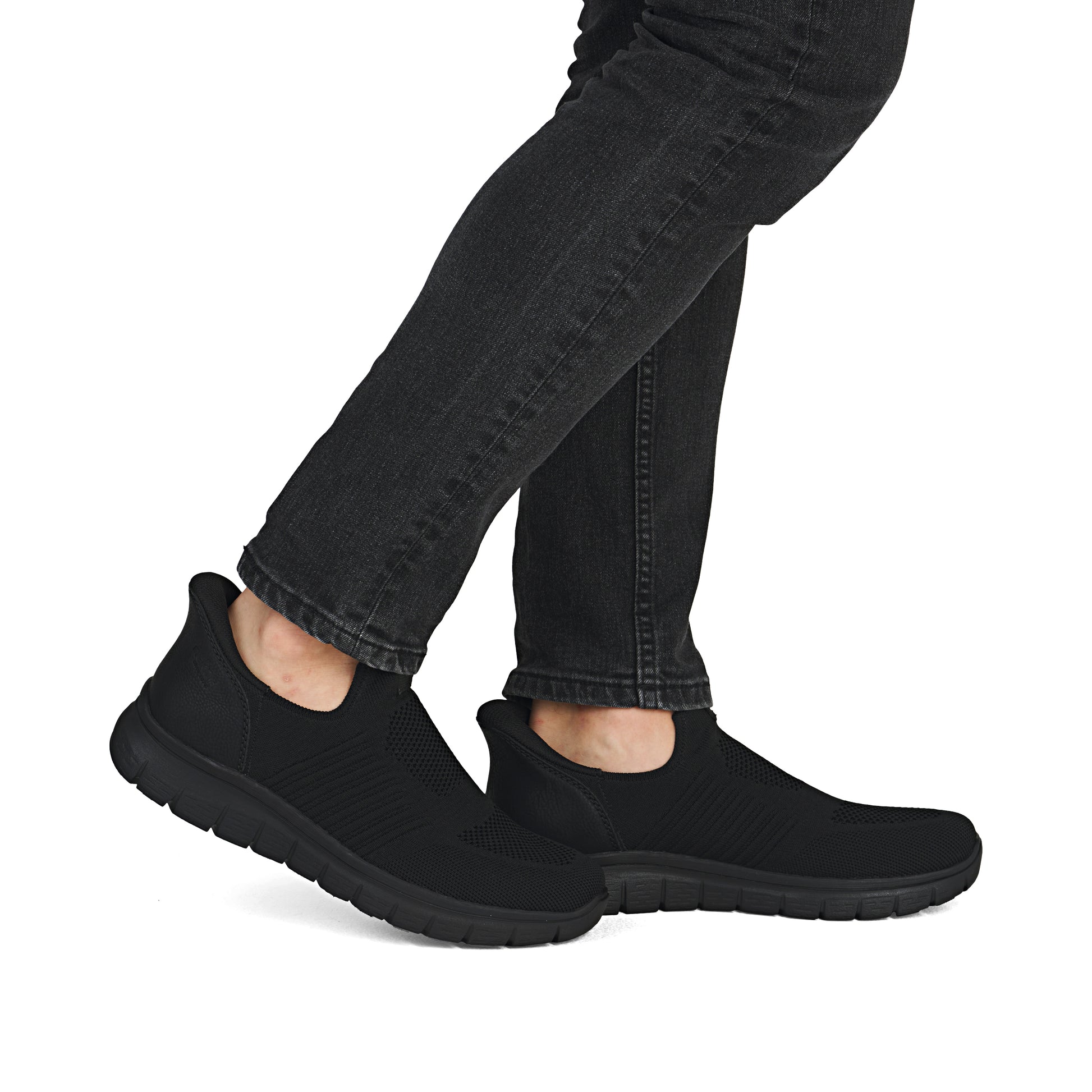 Black Elasticated Shoes for Men | Rieker B6659-01