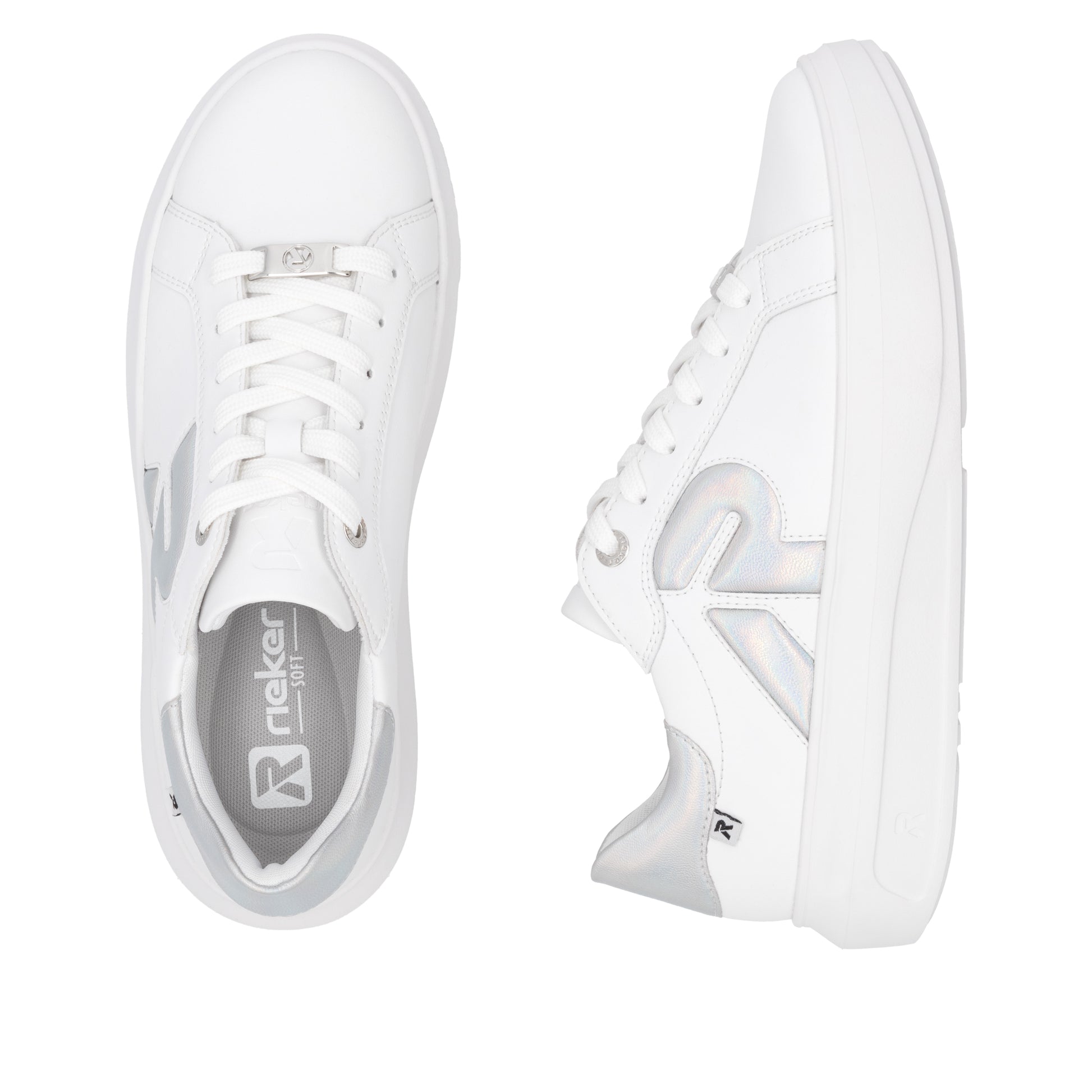White Elasticated Shoes for Women | Rieker Sport W1204-82