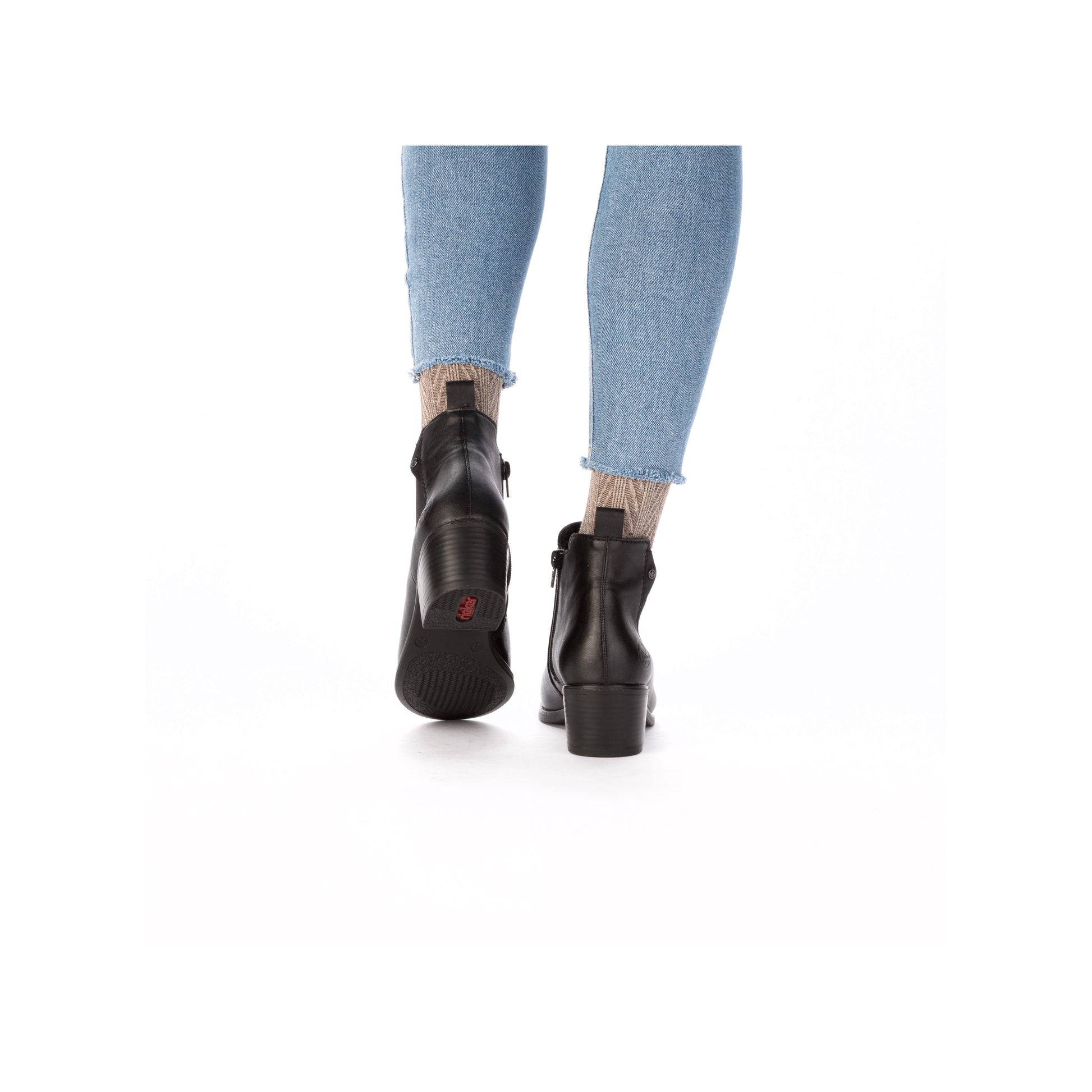 Black Zip Boots for Women | Rieker 73971-00