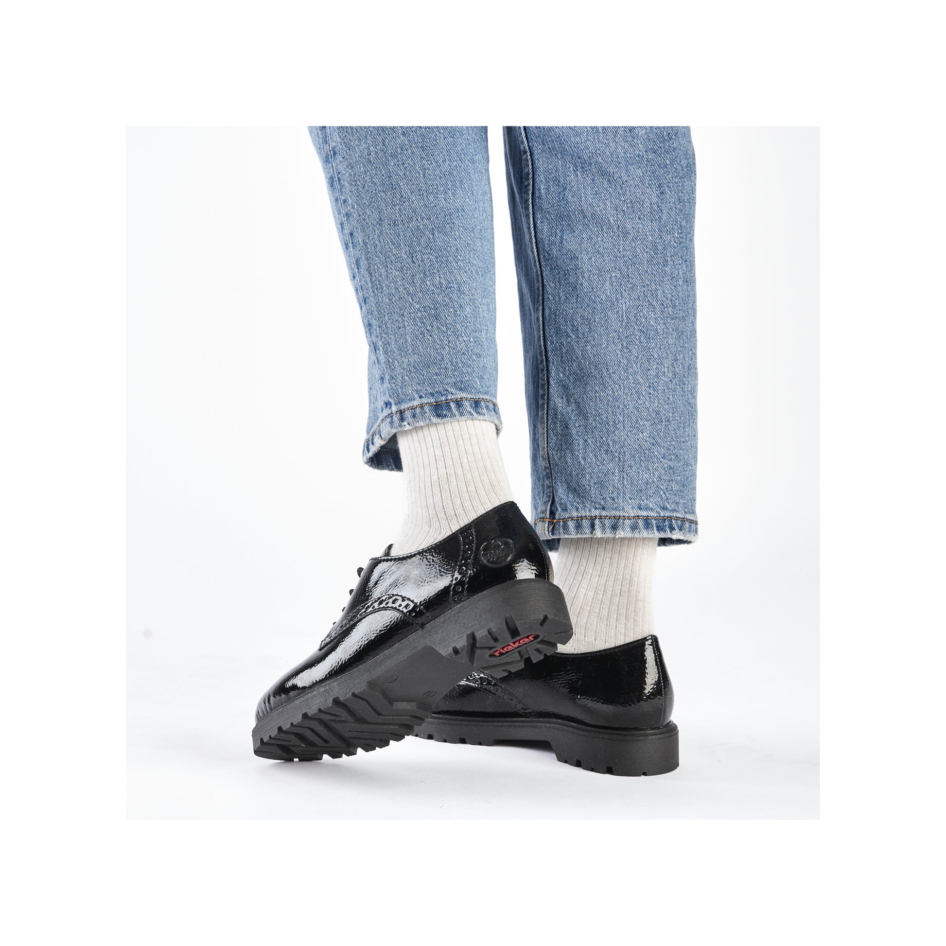 Black Elasticated Shoes for Women | Rieker 45502-00