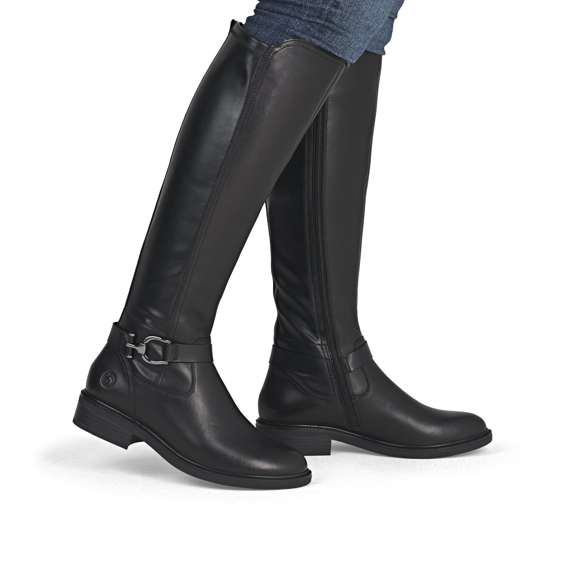 Black Zip Boots for Women | Remonte D2W77-00