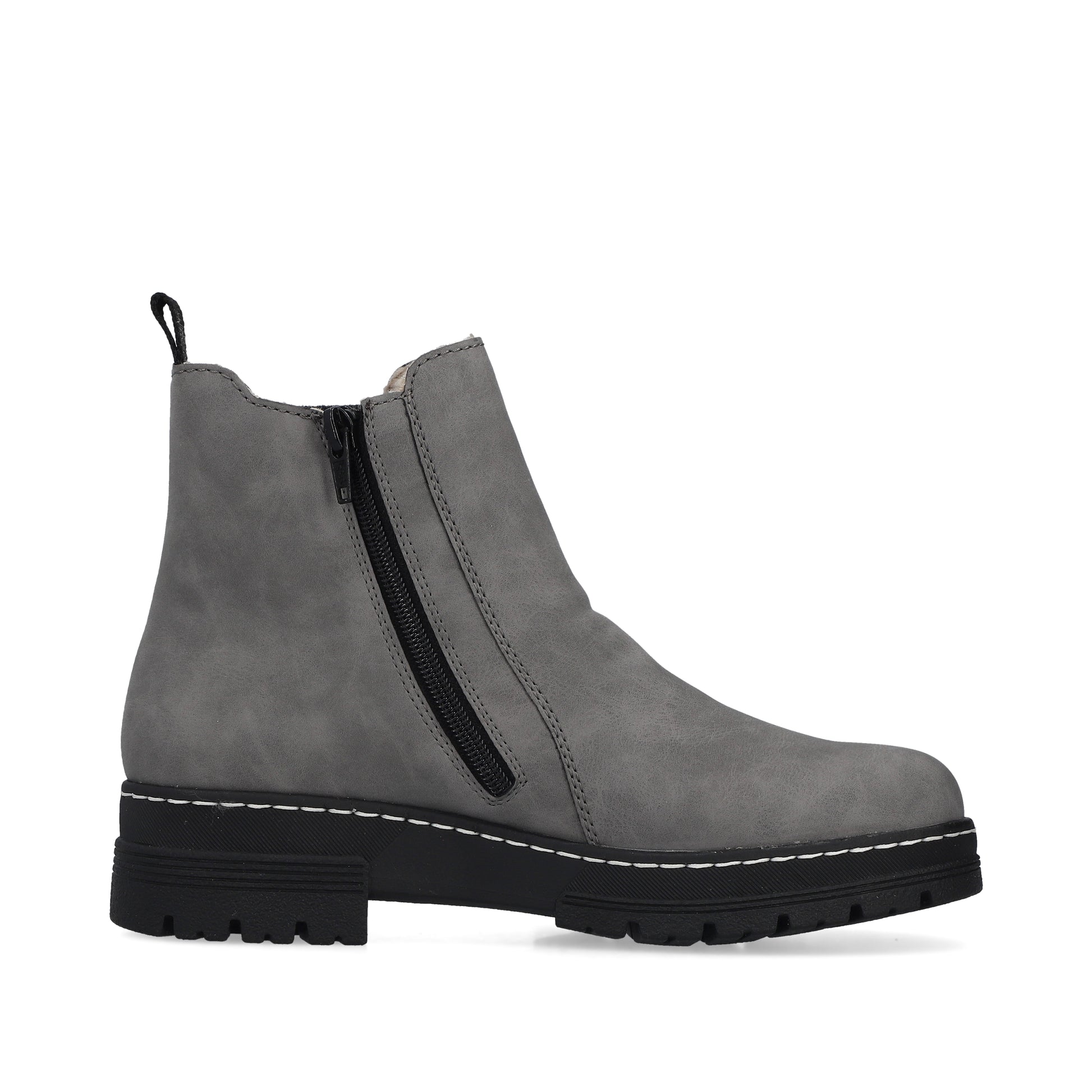 Grey Zip Boots for Women | Rieker 73892-42