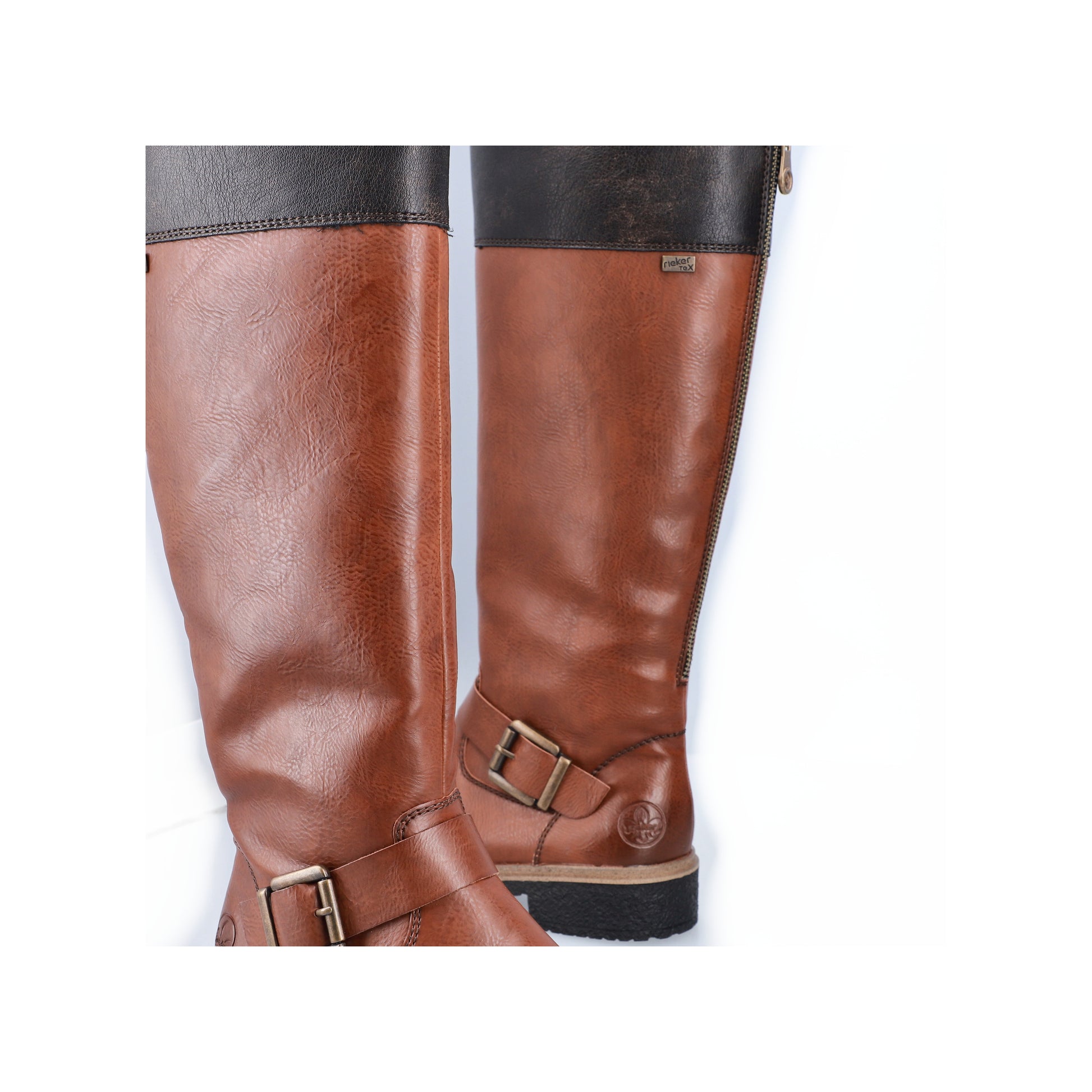 Brown Zip Boots for Women | Rieker Z5092-24