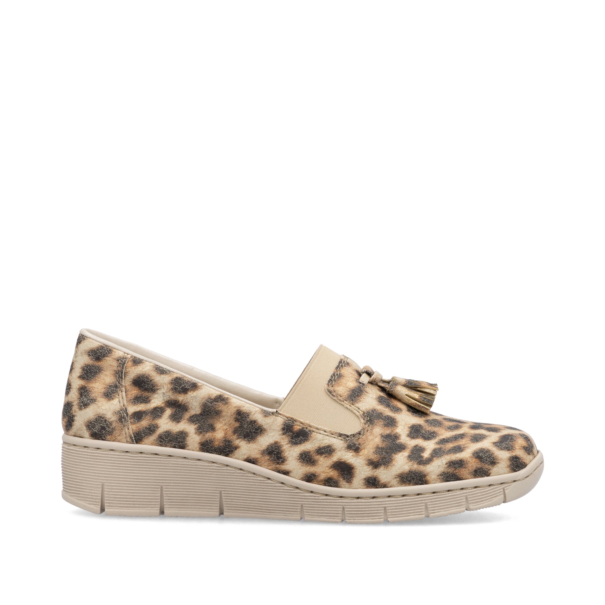 Beige Elasticated Shoes for Women | Rieker 53751-20
