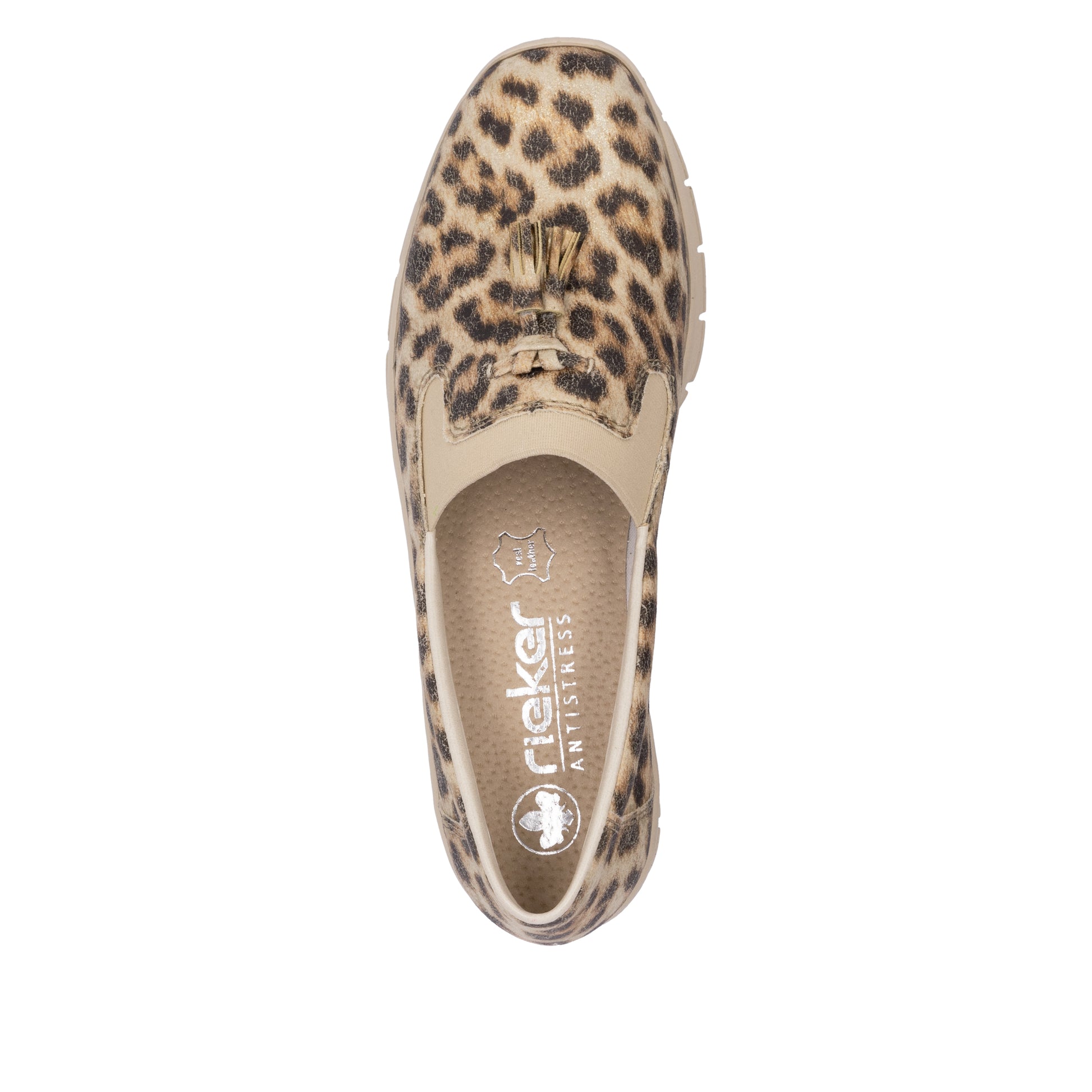 Beige Elasticated Shoes for Women | Rieker 53751-20