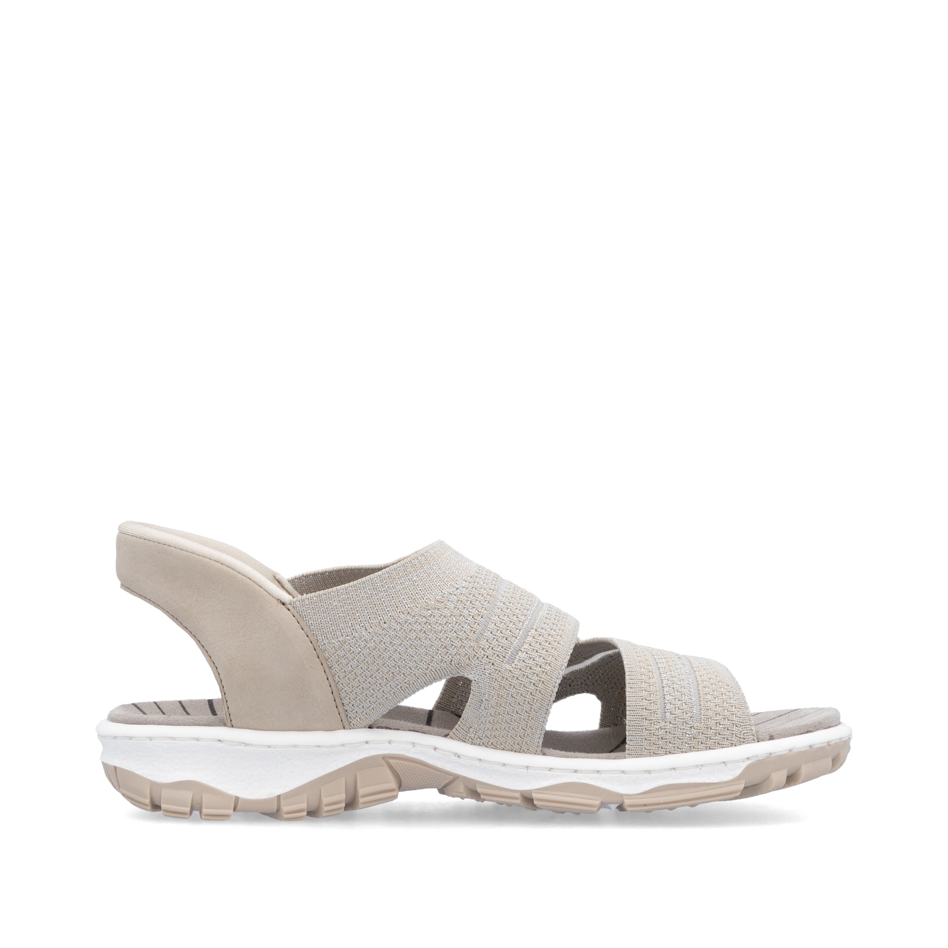 Beige Elasticated Sandals for Women | Rieker 68895-64