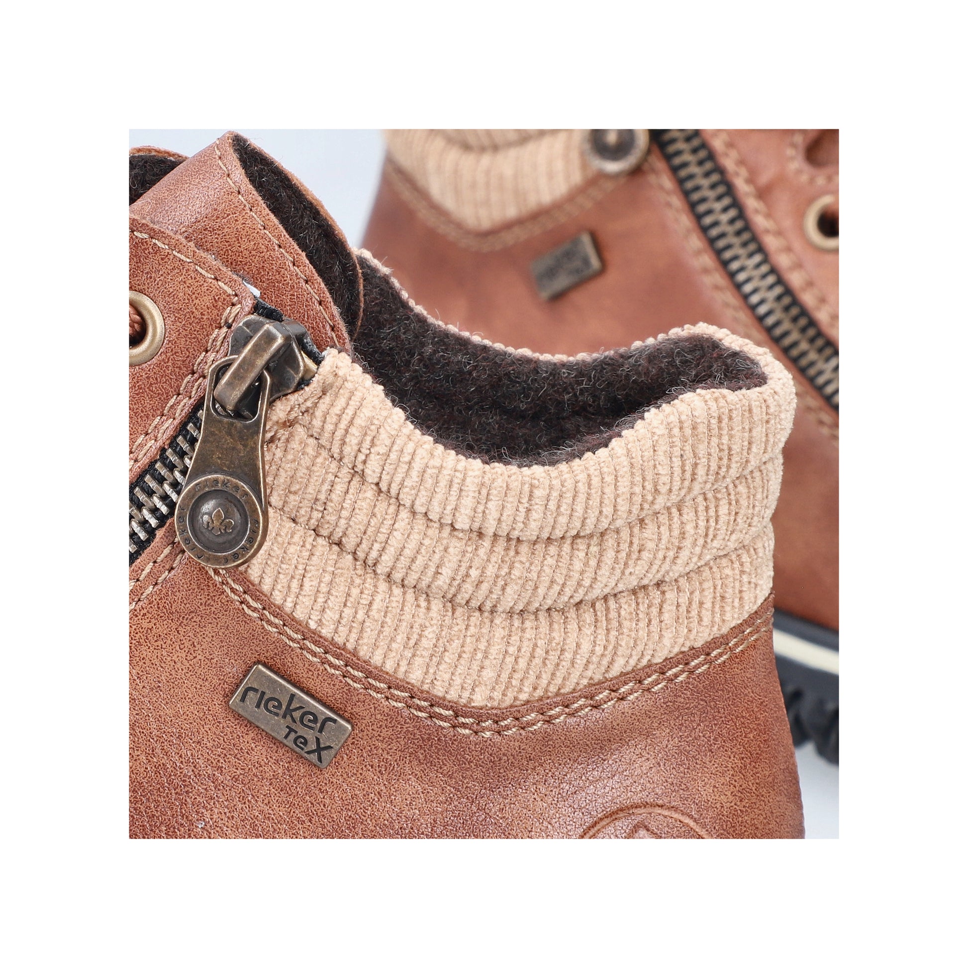 Brown Zip Boots for Women | Rieker Z4263-24