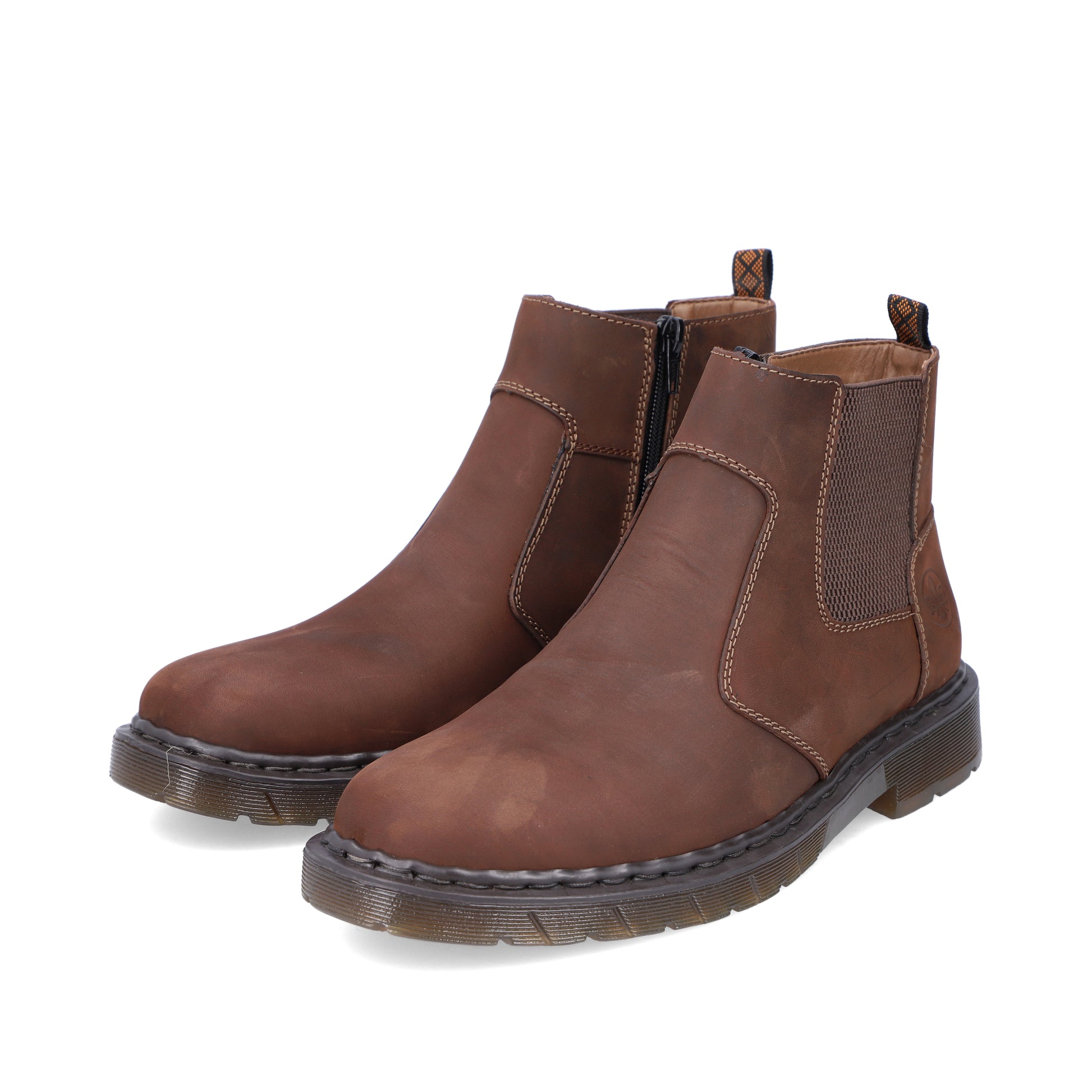 Brown Zip Boots for Men | Rieker 31650-23