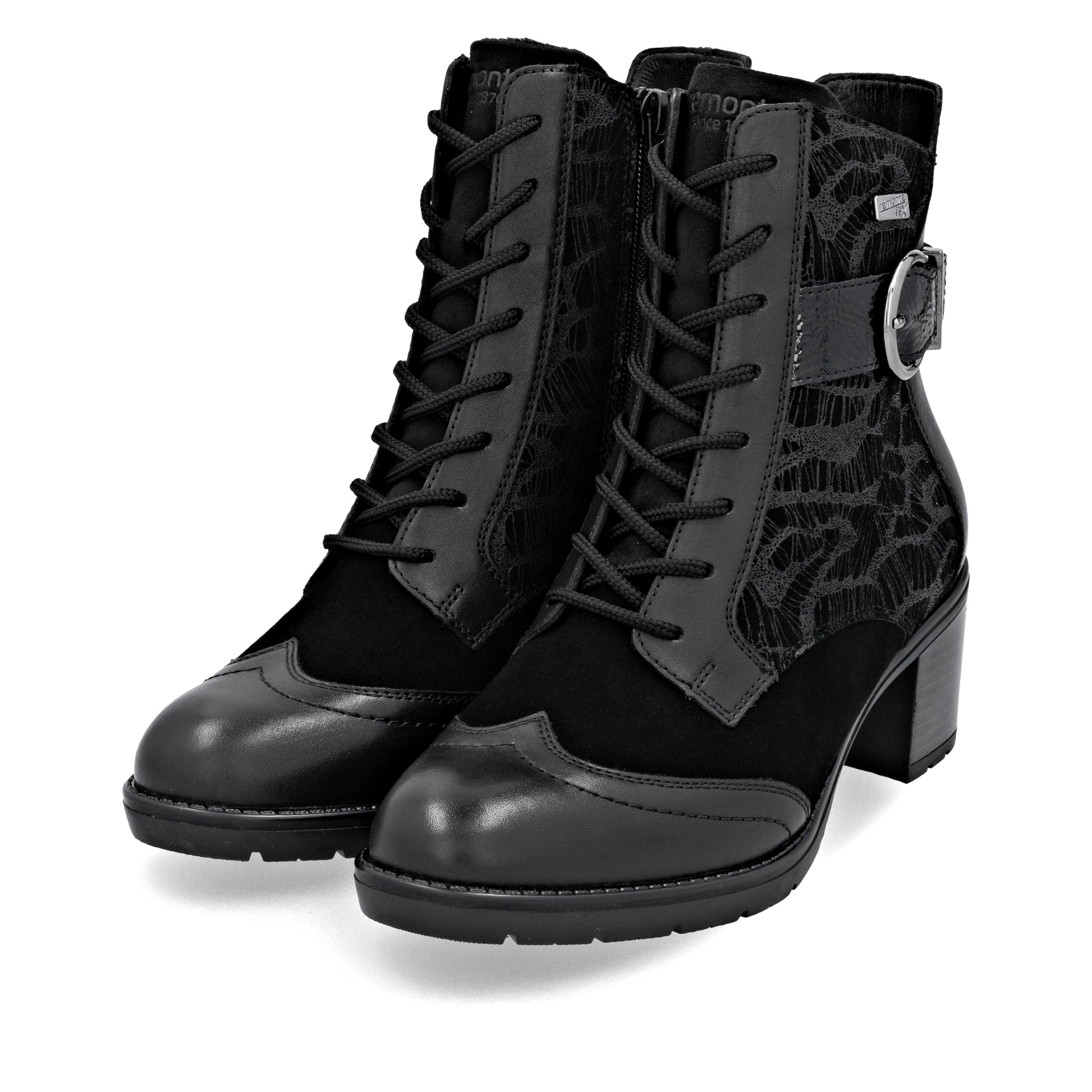 Black Zip Boots for Women | Remonte D2A77-02