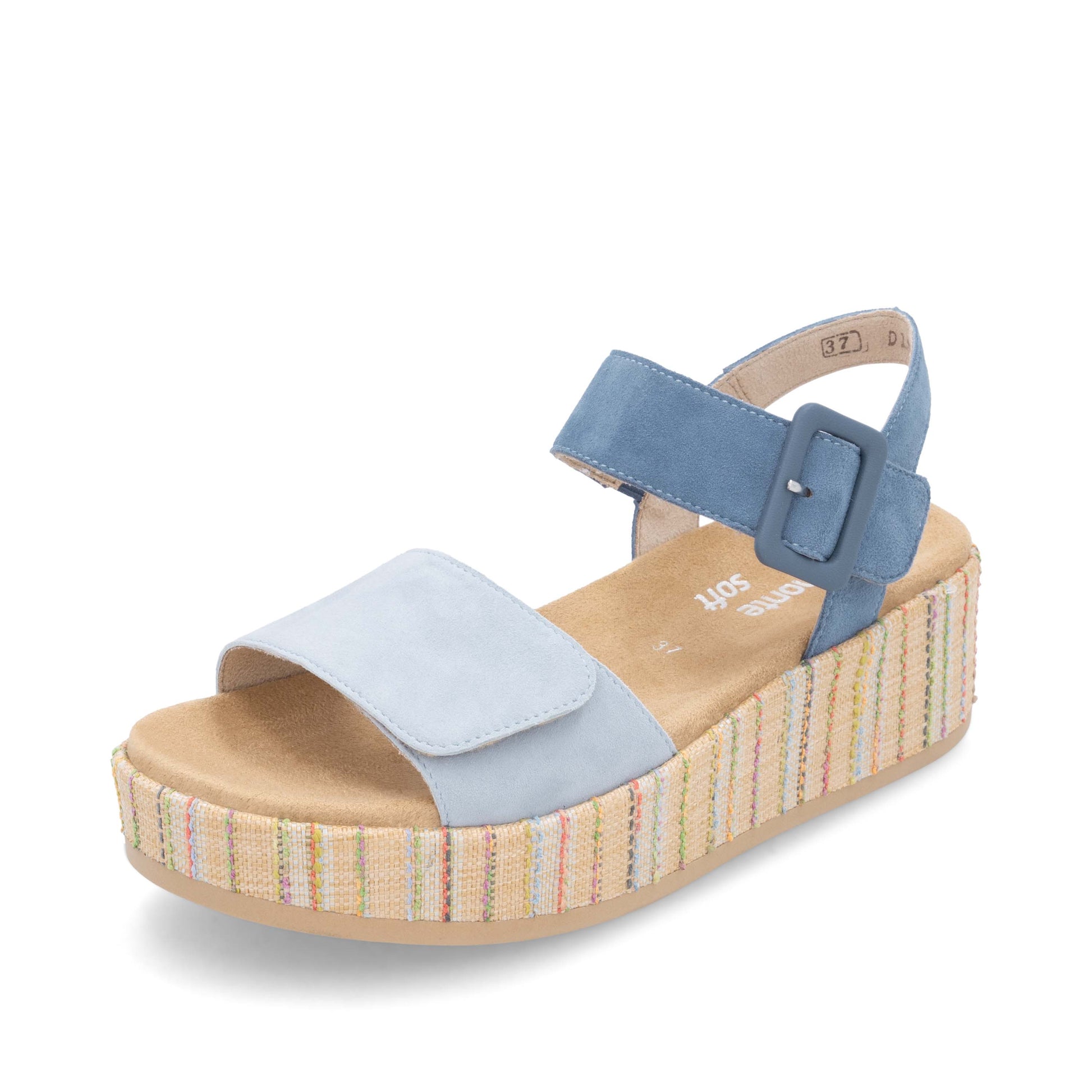 Blue Hook & Loop Sandals for Women | Remonte D1N54-12
