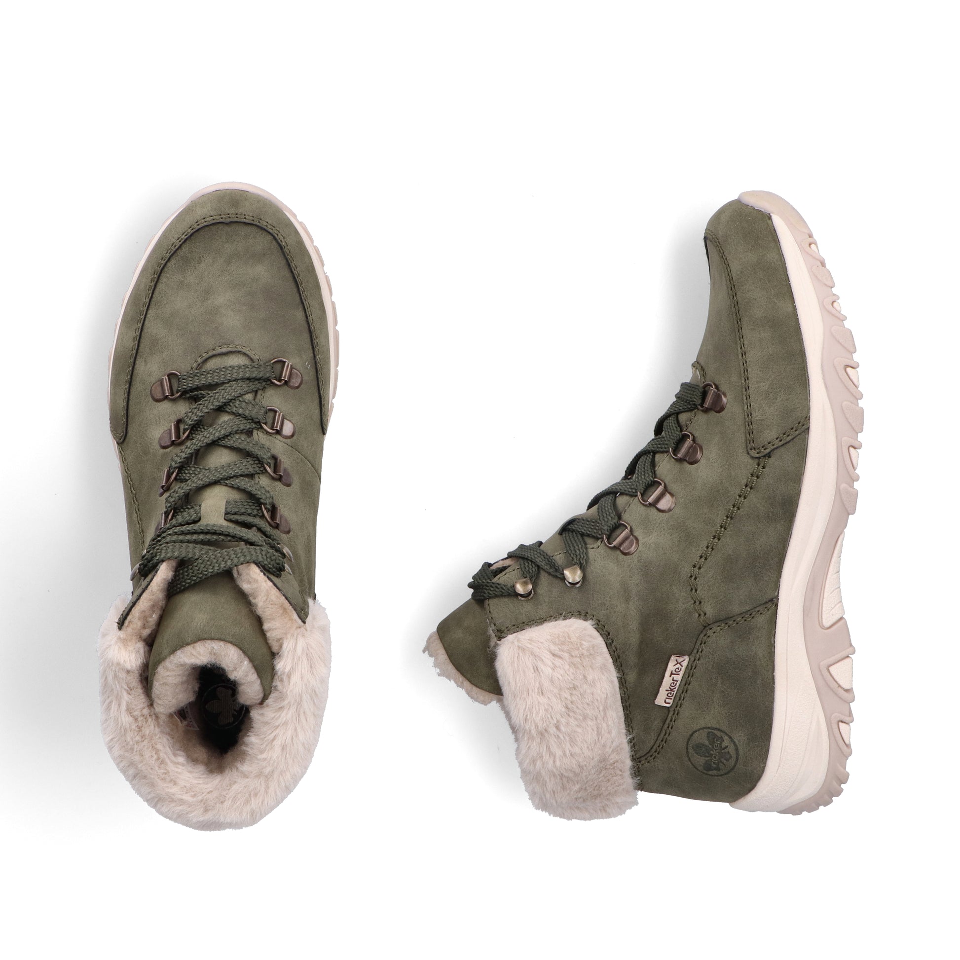 Green Elasticated Boots for Women | Rieker M9610-54