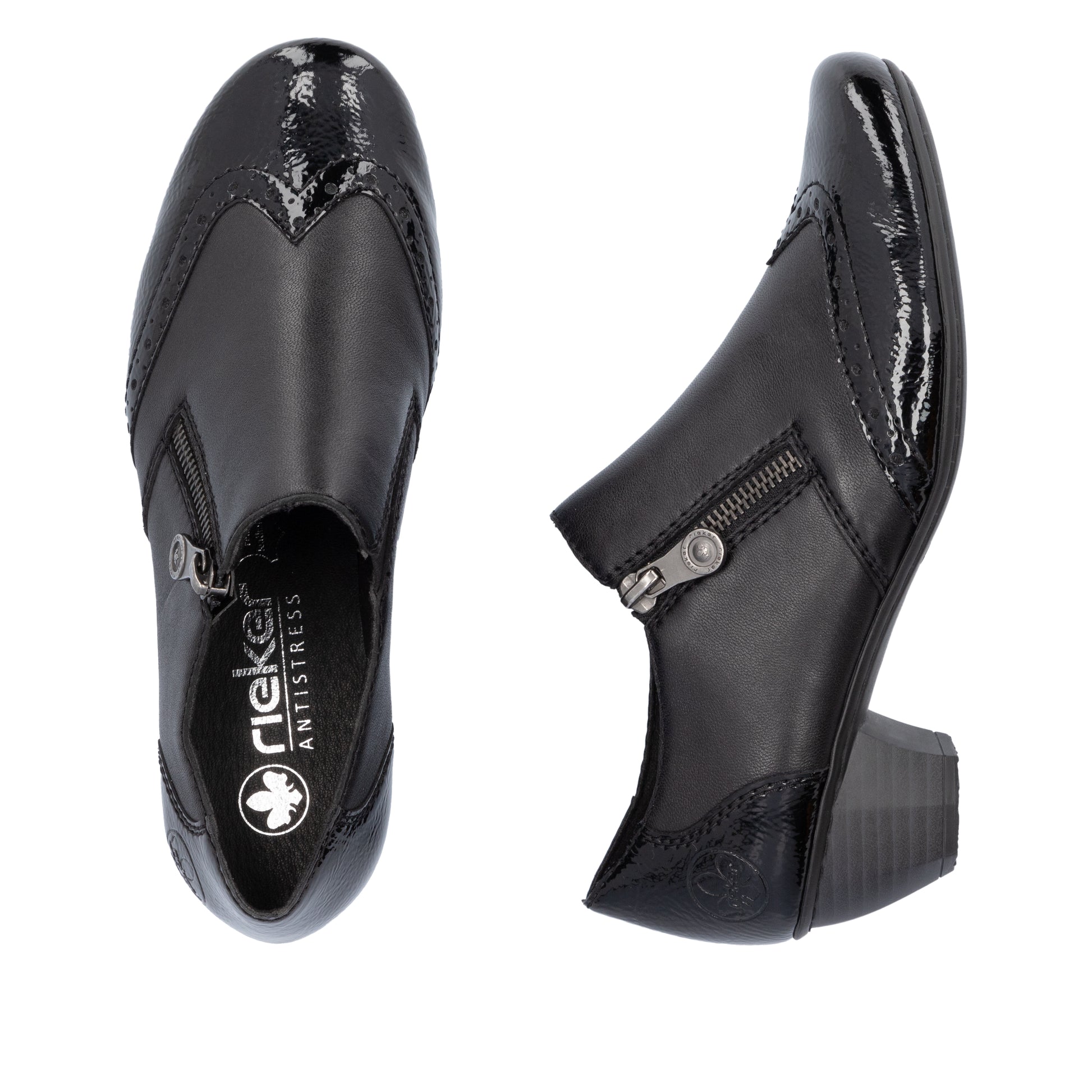 Black Zip Shoes for Women | Rieker 41757-00