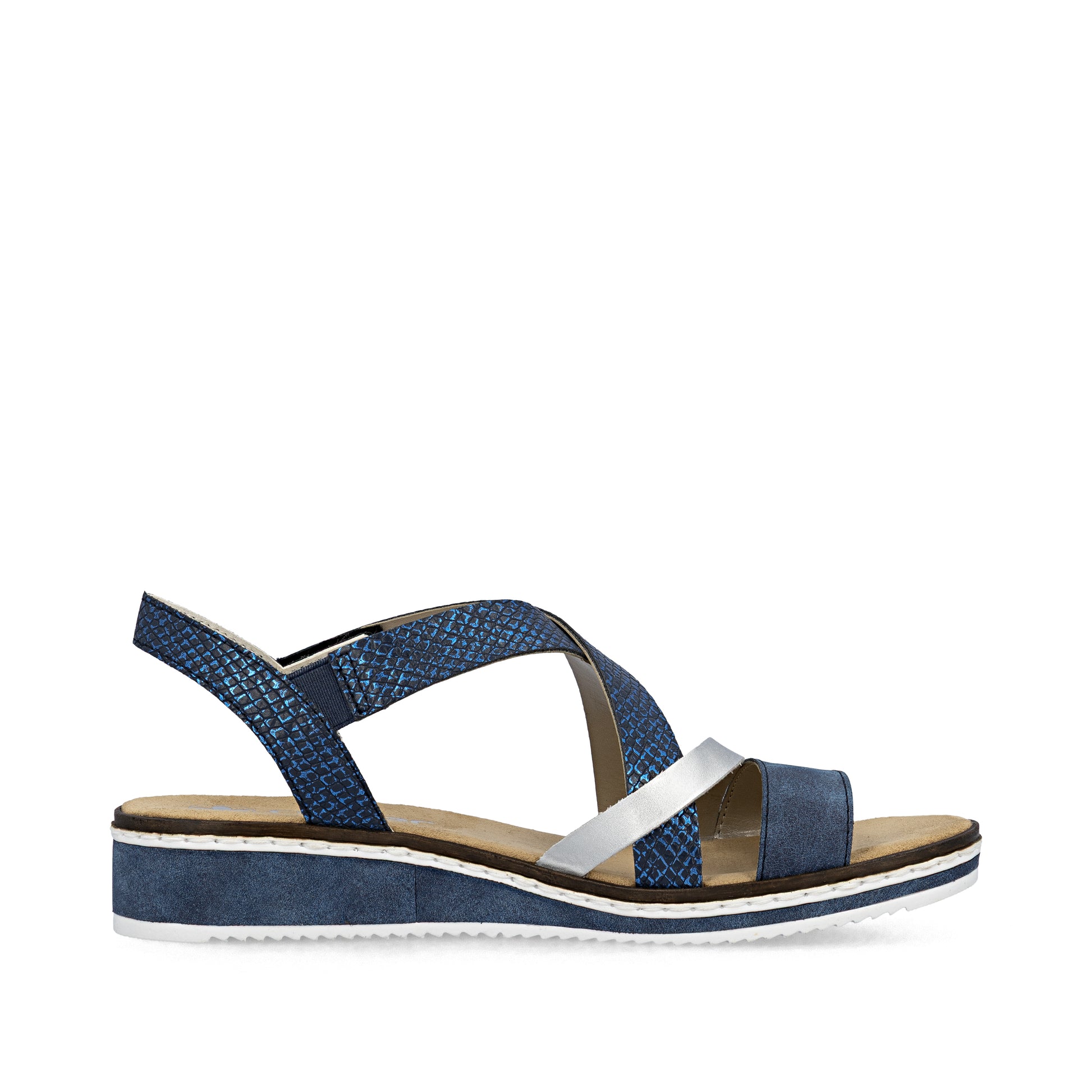 Blue Hook & Loop Sandals for Women | Rieker V3663-14