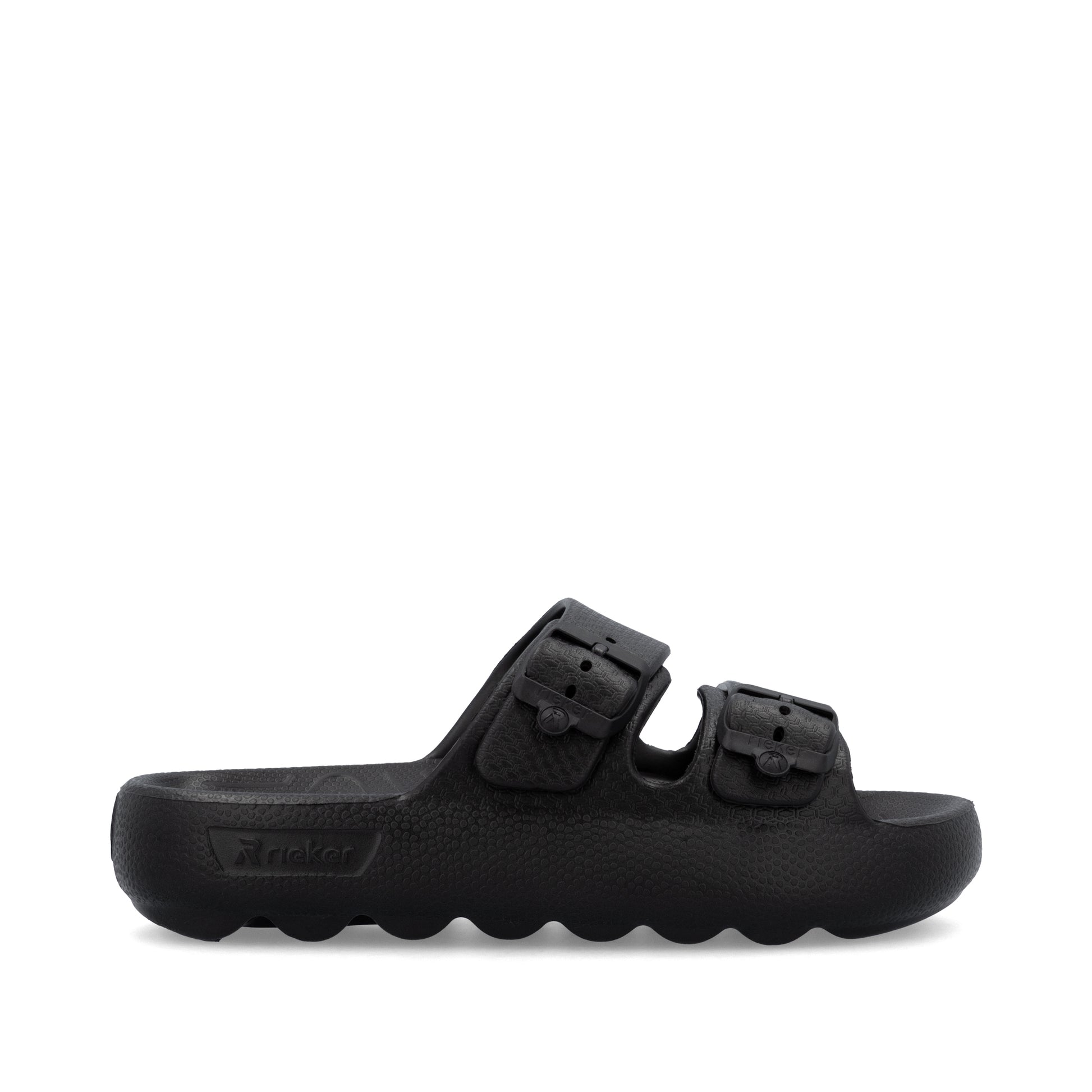 Black Buckle Sandals for Women | Rieker Sport P2450-00