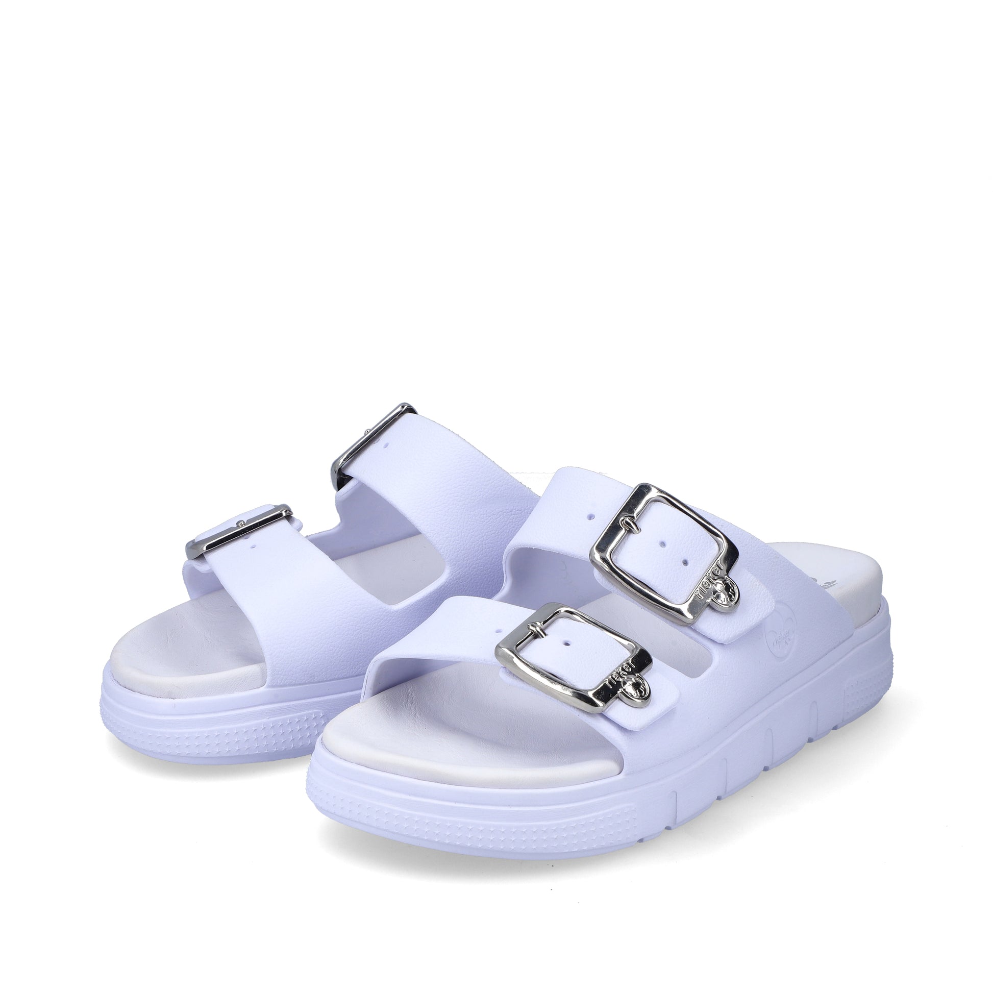 White Buckle Sandals for Women | Rieker P2180-80
