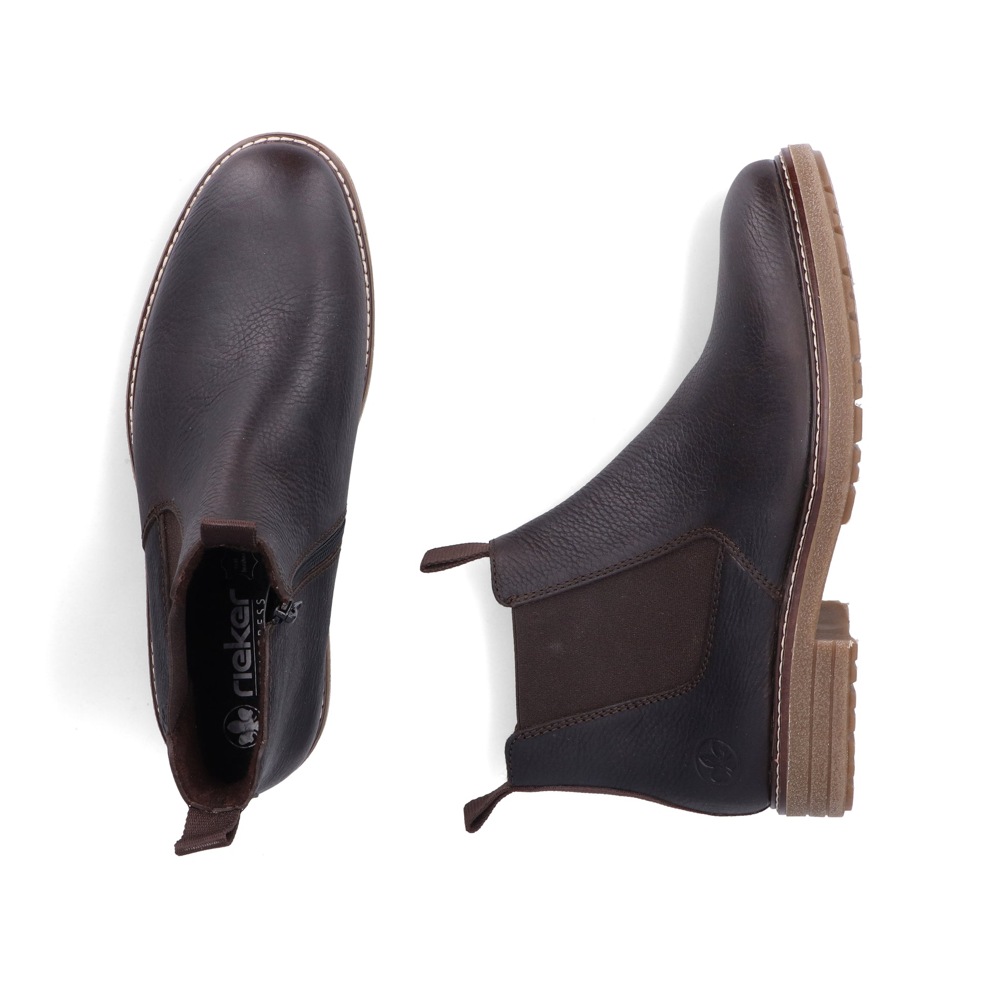 Brown Zip Boots for Men | Rieker 33180-27