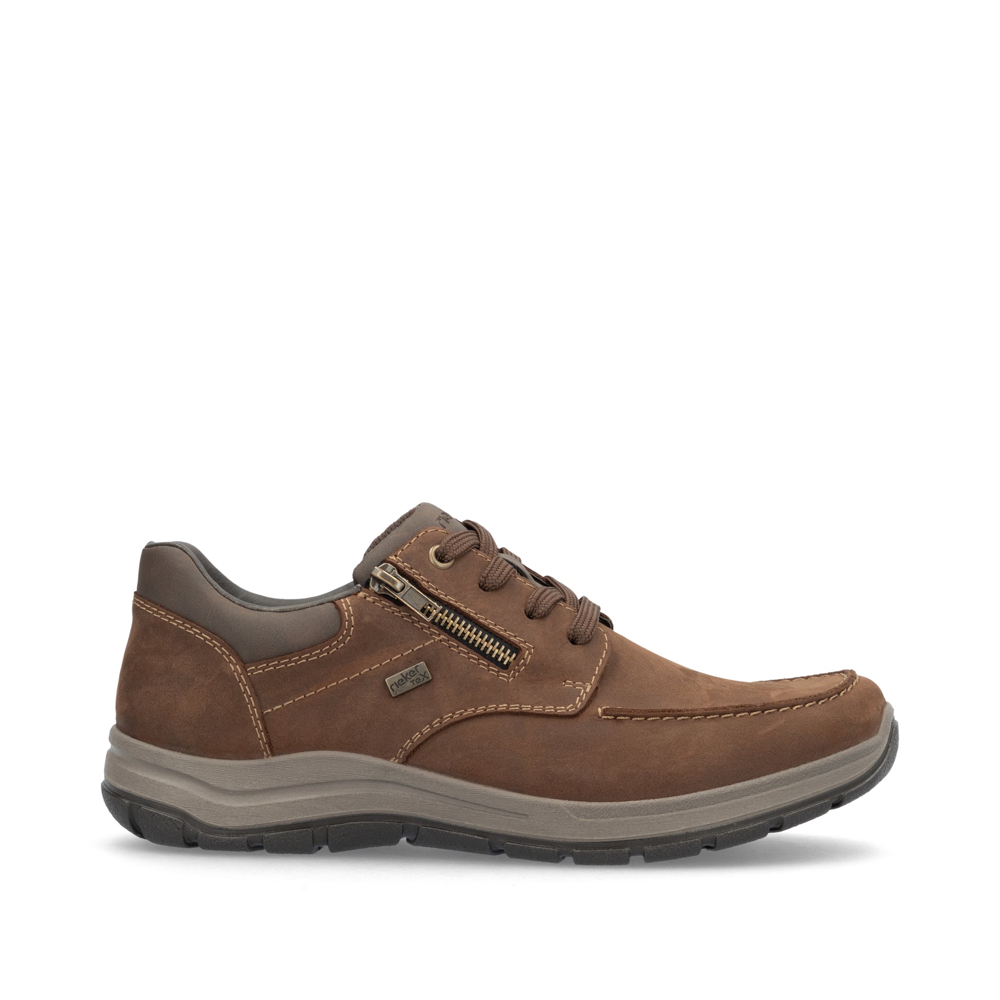 Brown Zip Shoes for Men | Rieker 03601-22