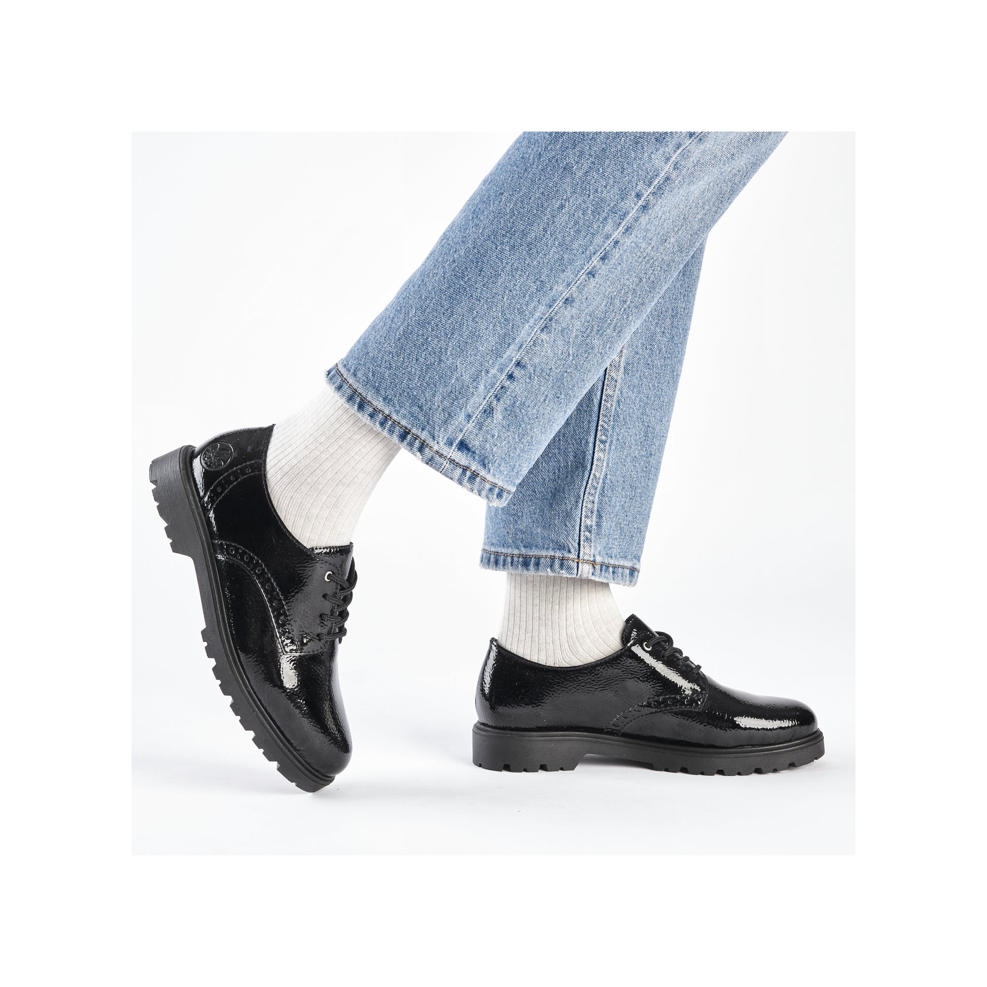 Black Elasticated Shoes for Women | Rieker 45502-00