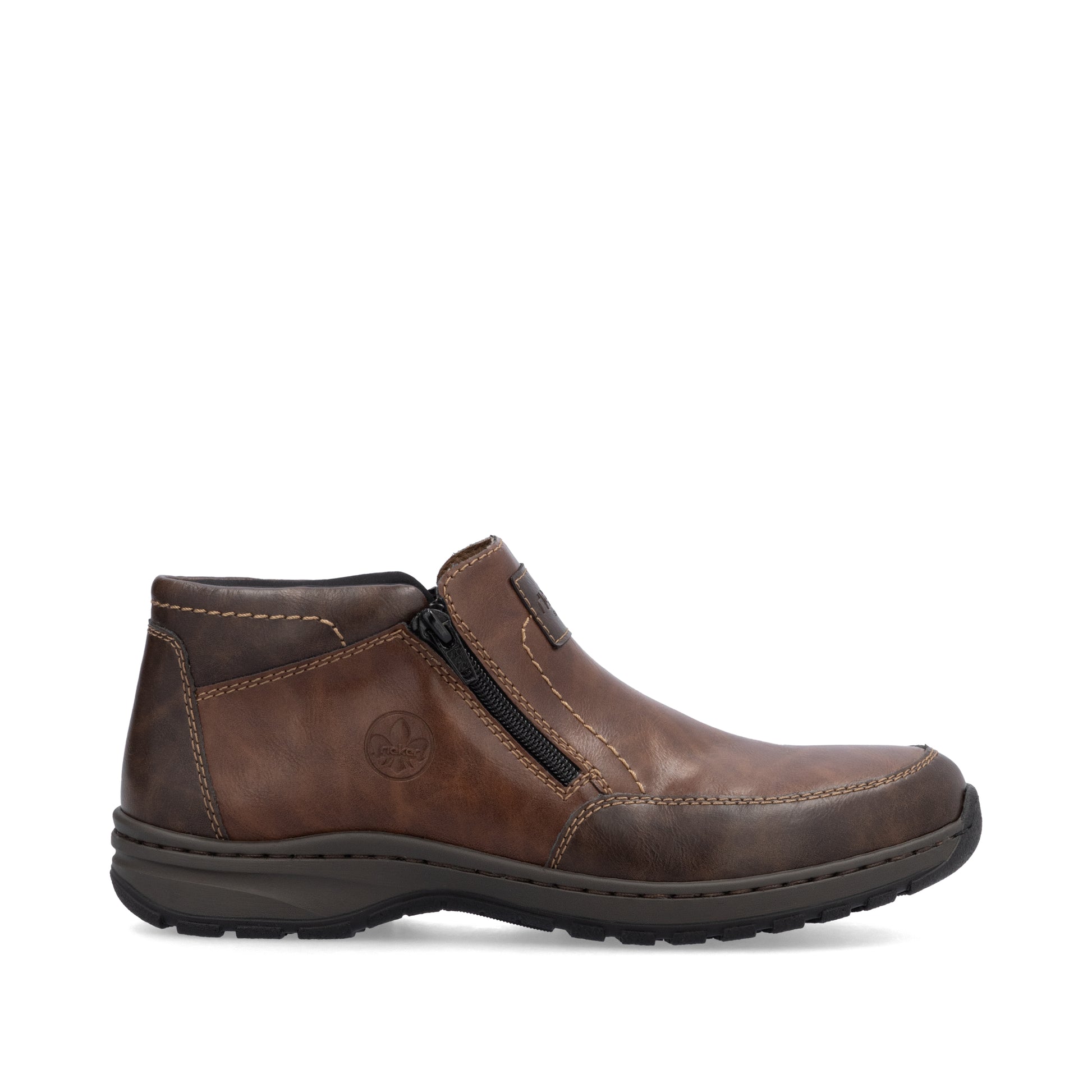 Brown Zip Boots for Men | Rieker 03352-24
